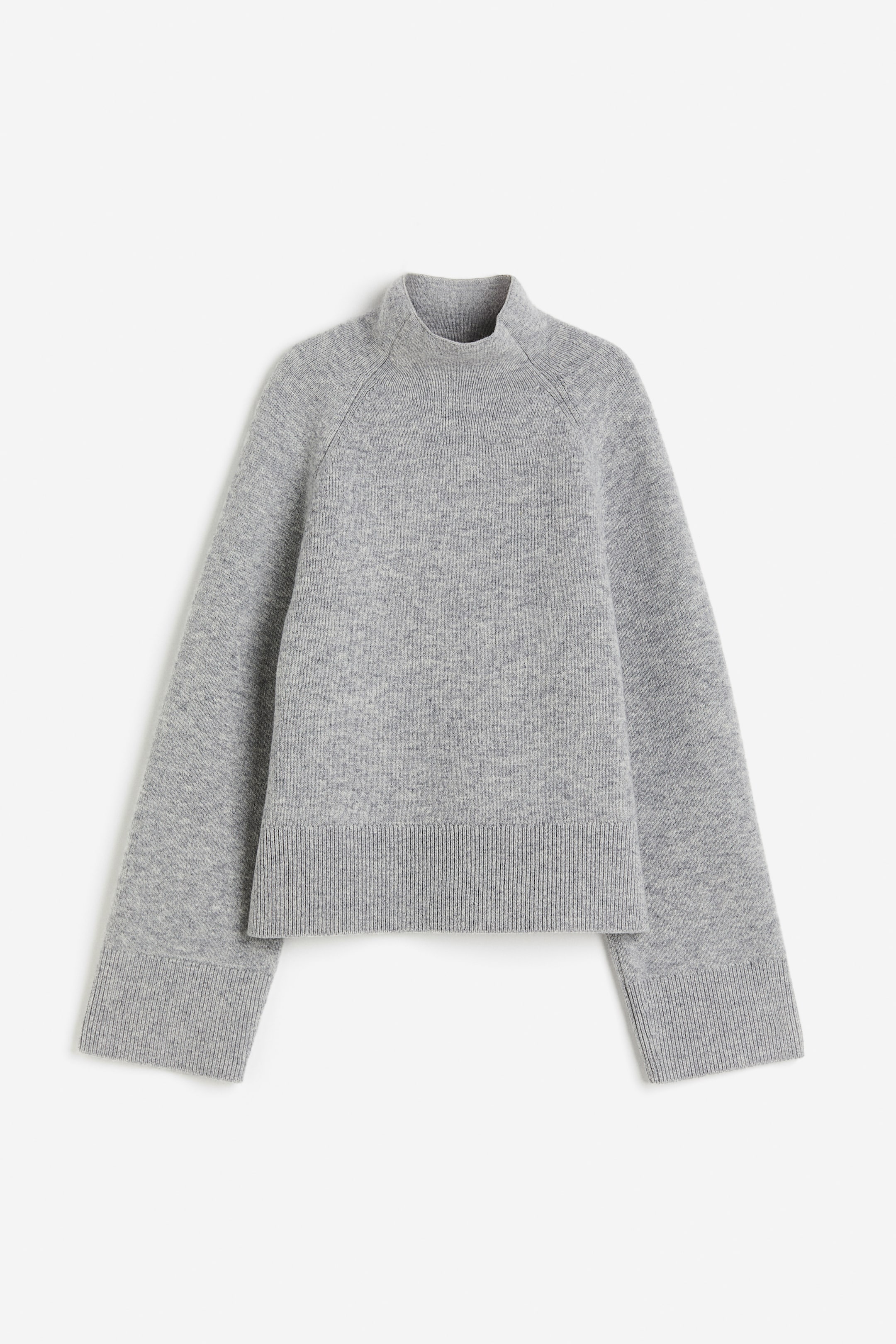Grey Wool Sweater Grey Mock Neck Sweater NN07 Clarke Mock Neck