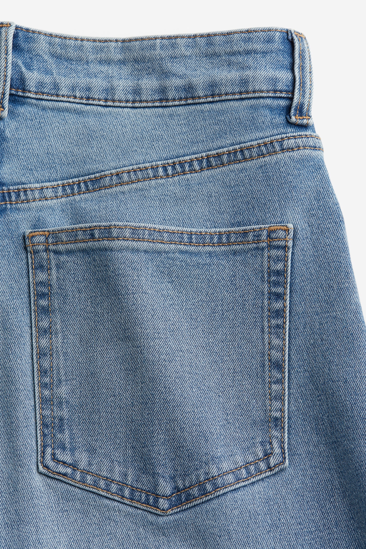 Wide High Ankle Jeans - Light denim blue/Denim blue/White/Dark denim grey - 4