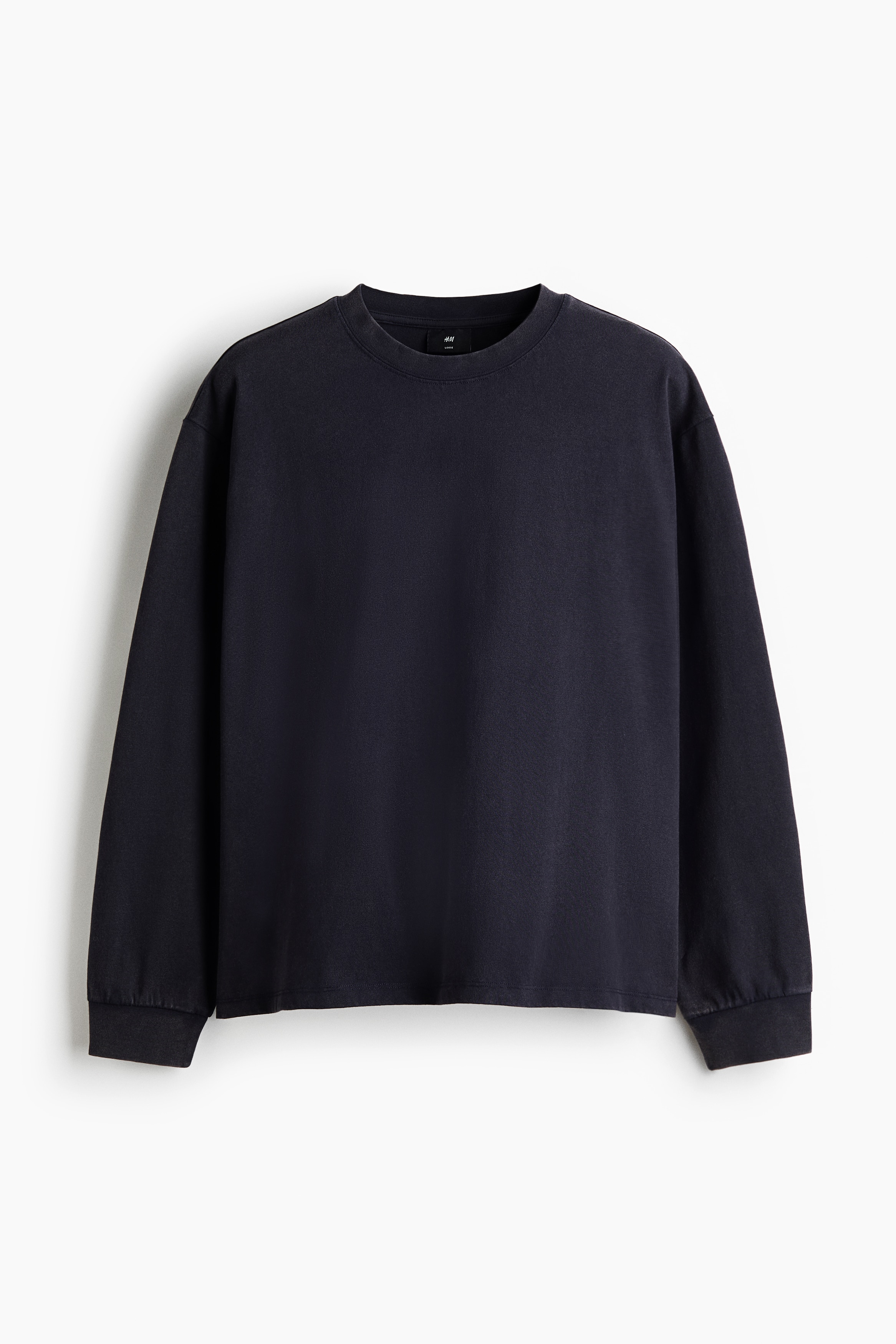 Loose Fit Printed long-sleeved top - Navy blue/Sports Archives/White/Sports Club