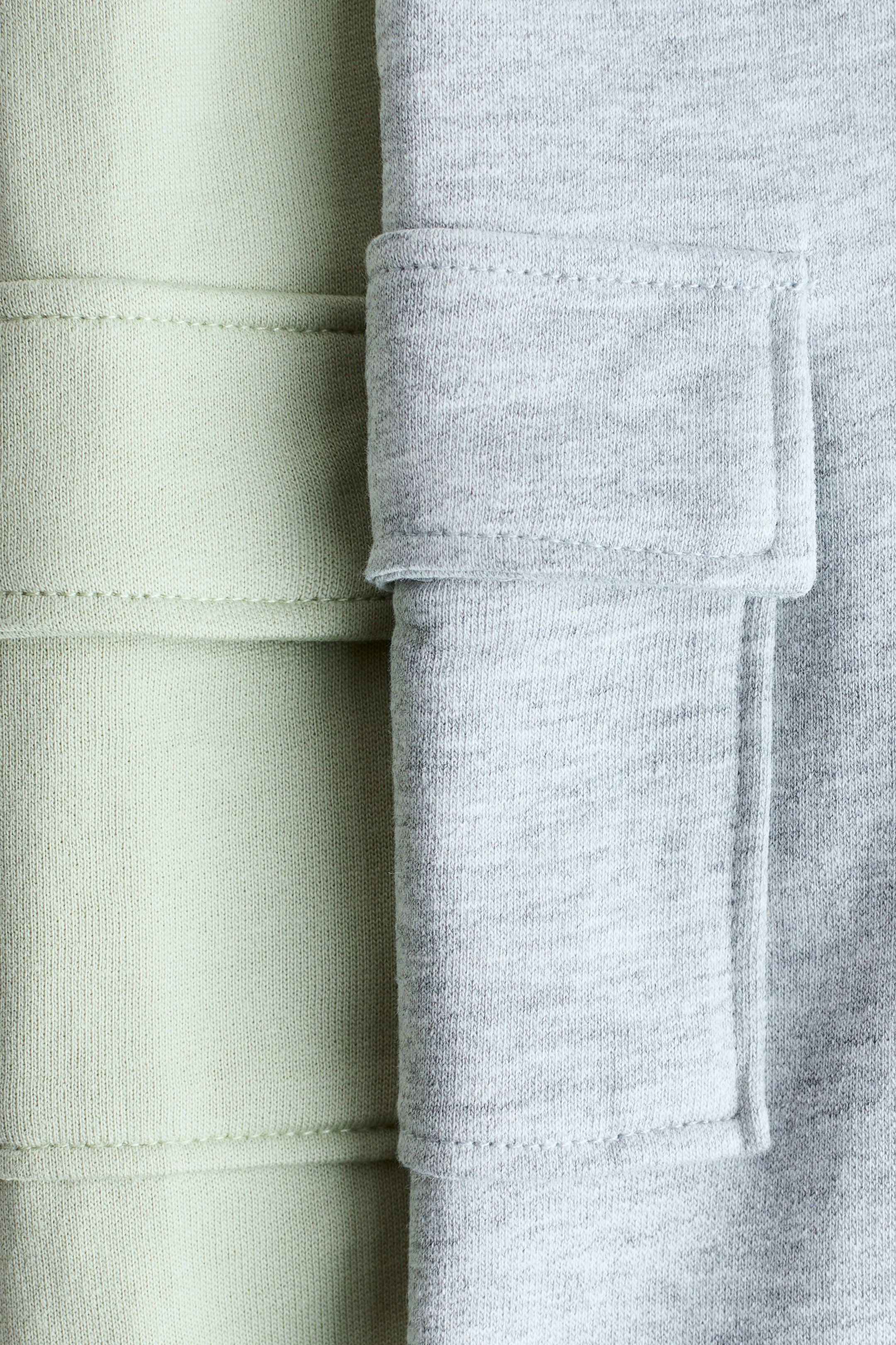 View larger image: 2-pack cargo joggers - Light green/Light grey - Kids | H&M SG 2