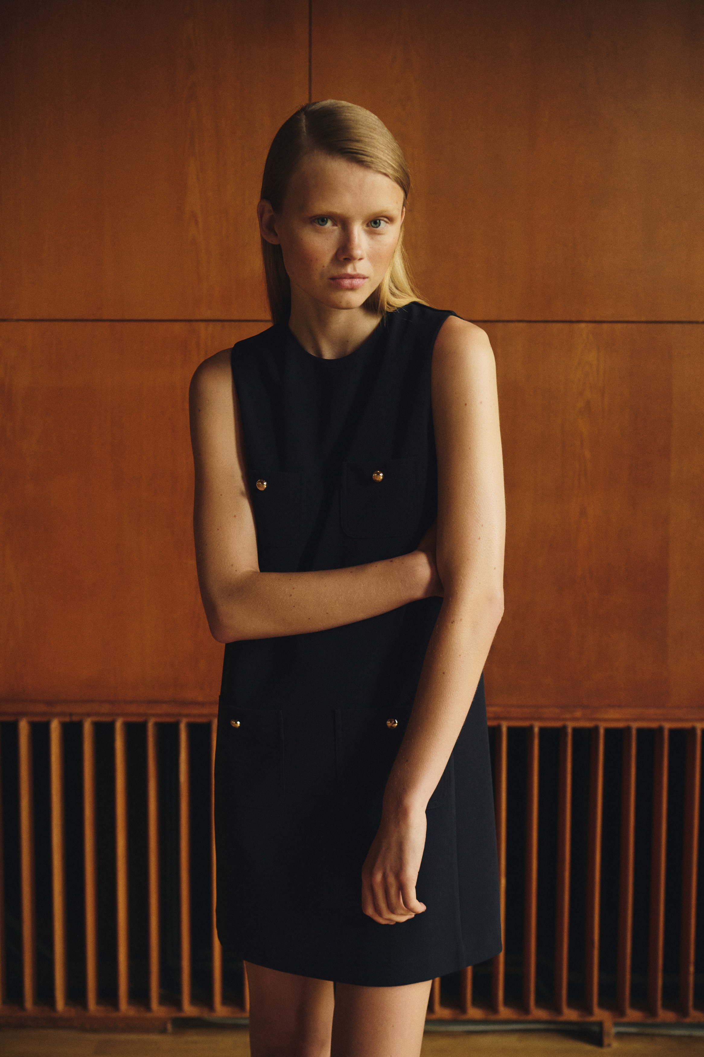 Pocket-detail shift dress