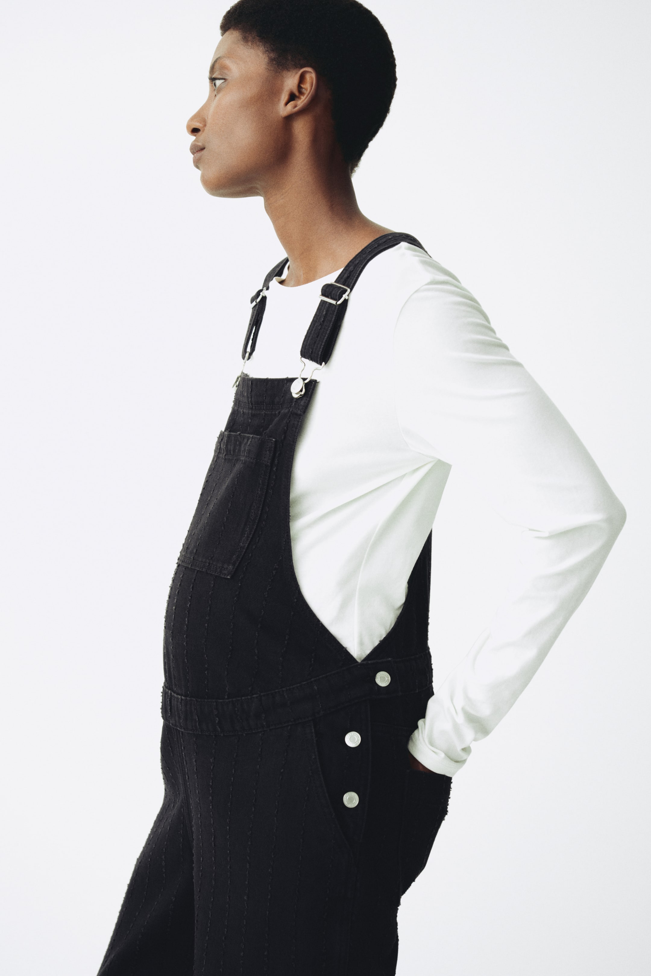 View larger image: MAMA Before & After Denim dungarees - Black - Ladies | H&M HK 4