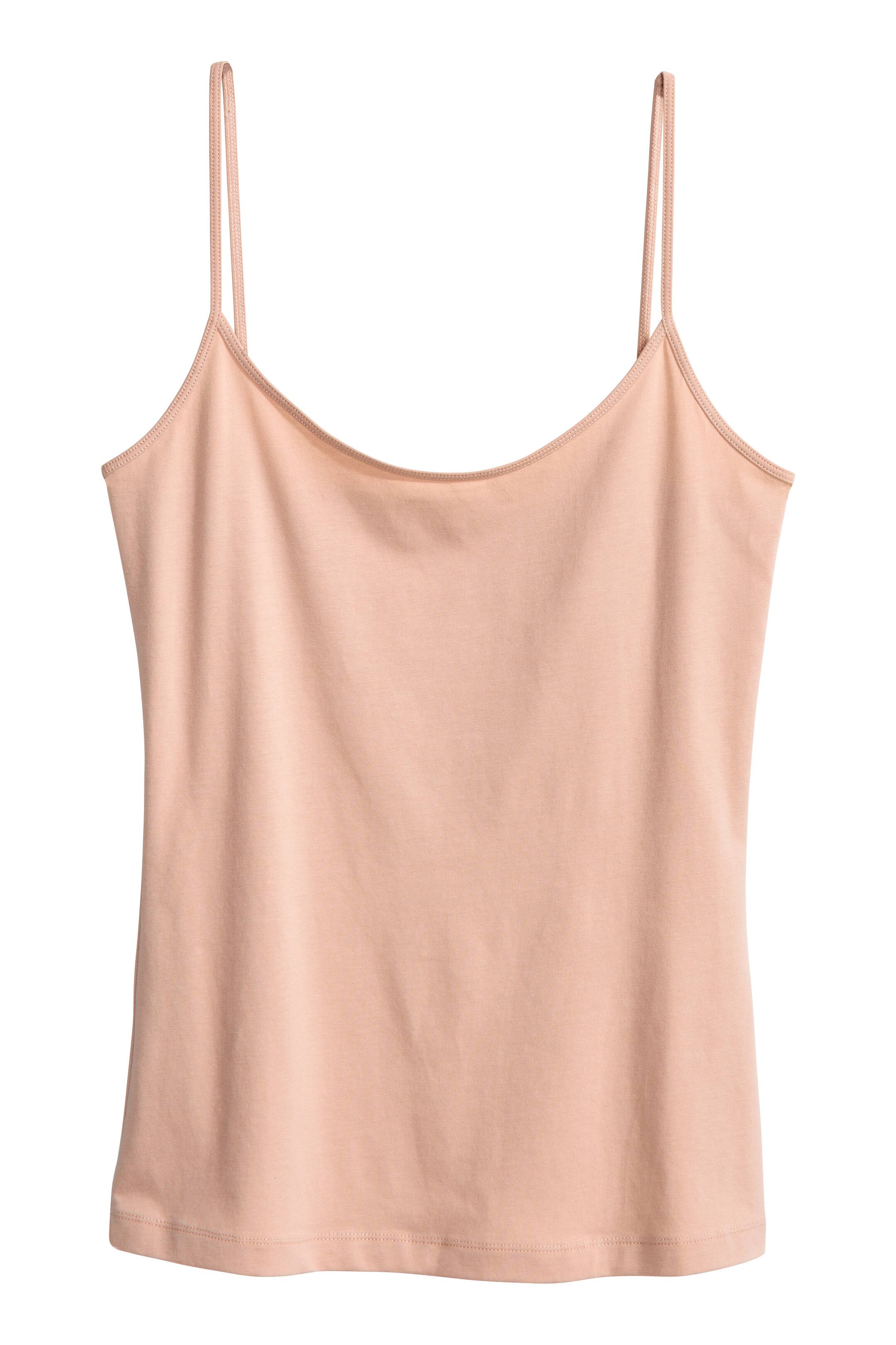 Ver imagen más grande: Top básico con tirantes - Beige - MUJER | H&M ES 1
