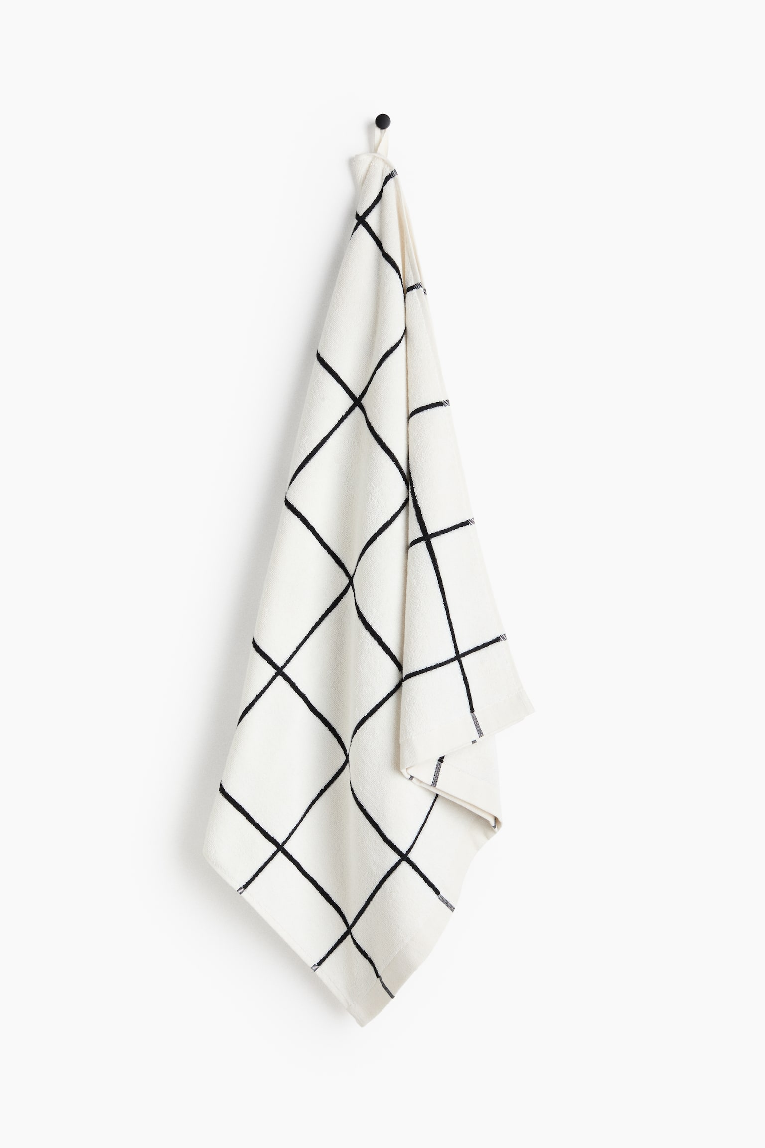 Grid-patterned bath towel - White/Grid pattern/Dusty blue/Checked/Khaki beige/Checked/Dusty pink/Checked/Light greige/Checked