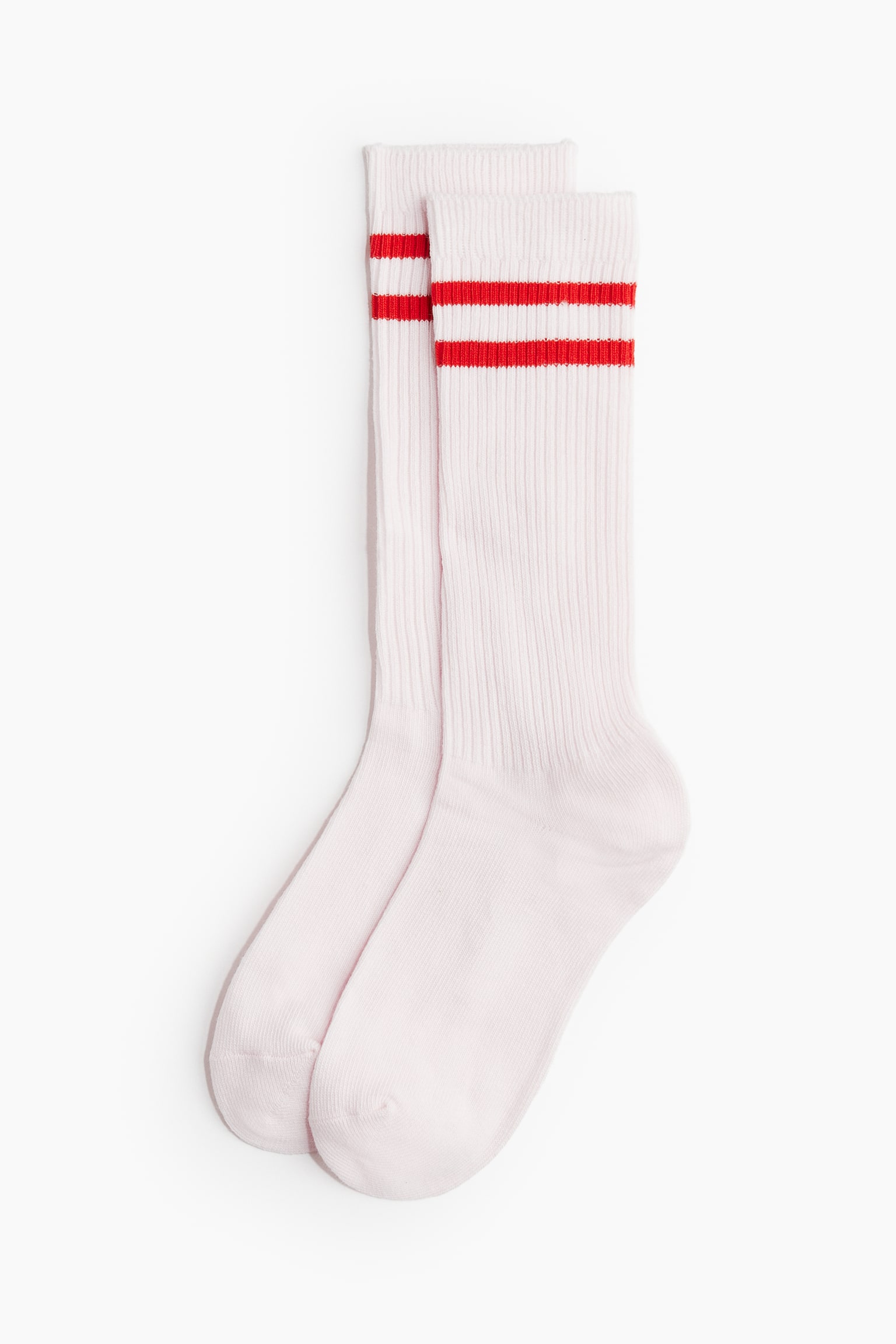 3-pack knee-high sports socks - Light pink/Red/White/Blue/White/Black - 2