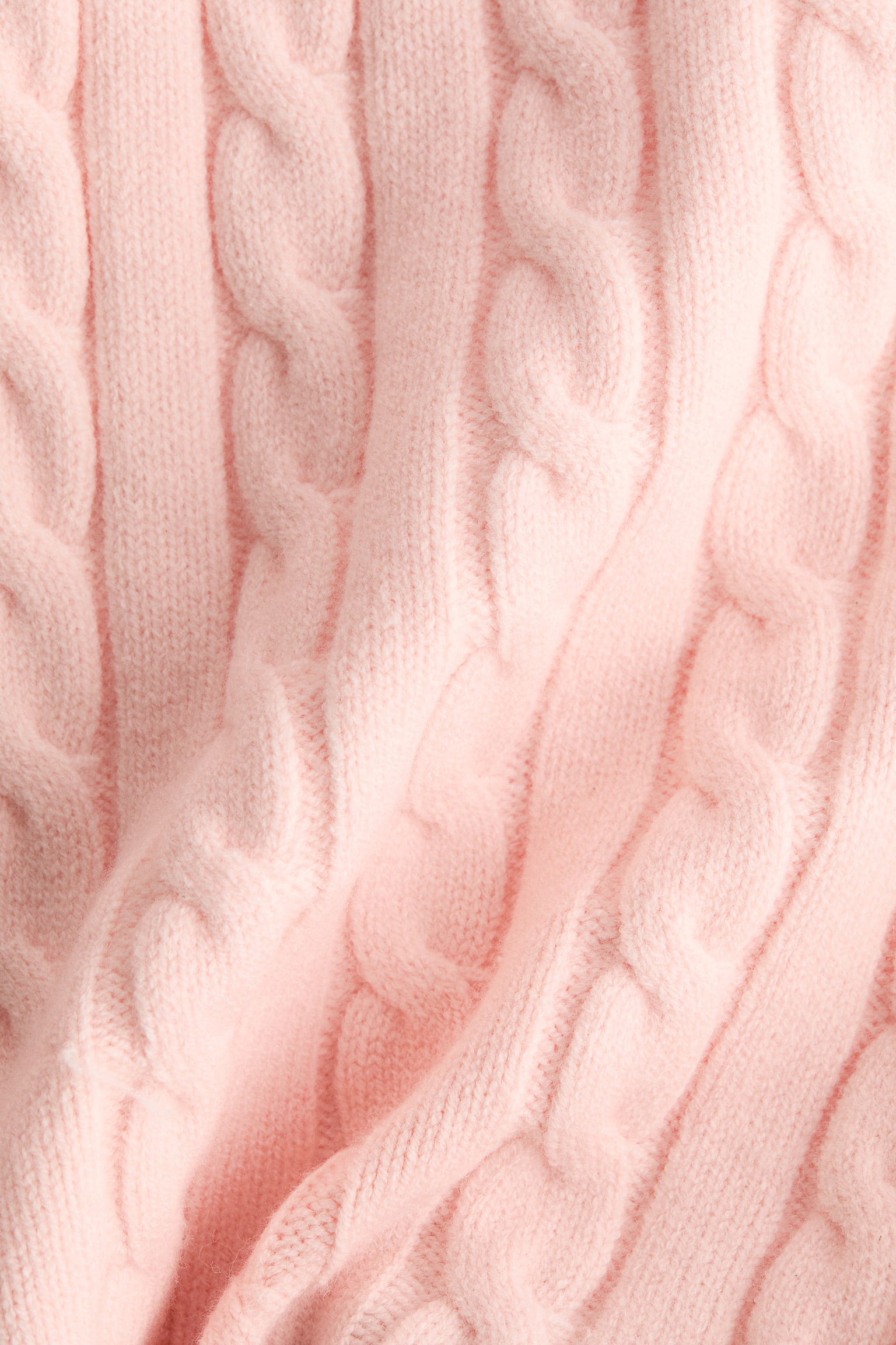 Cable-knit shorts - Light pink - 5