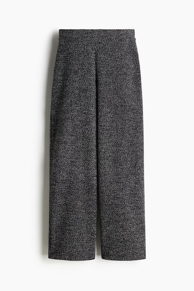 Bouclé trousers - Black marl - 1