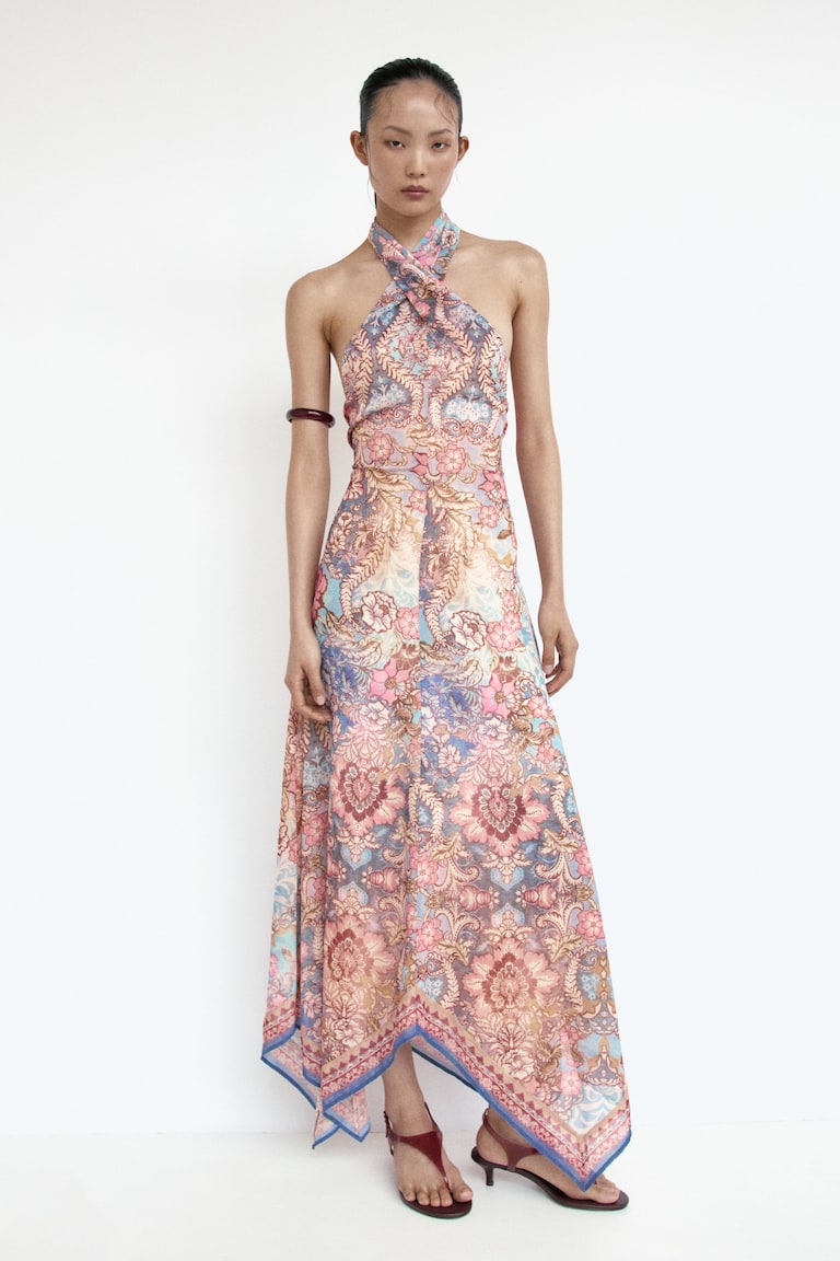 chinese dress ladies Pink Floral Print Mini Dress – Mint Velvet main image 1