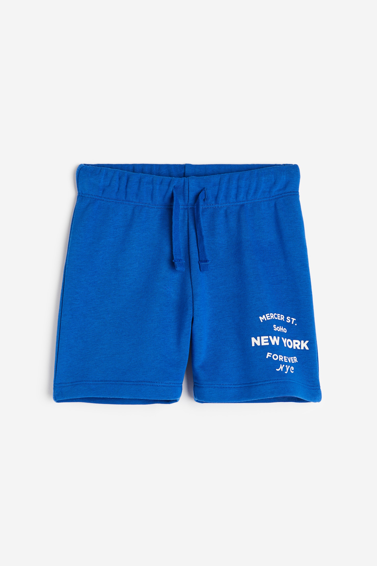 Printed sweatshirt shorts - Bright blue/New York - 1