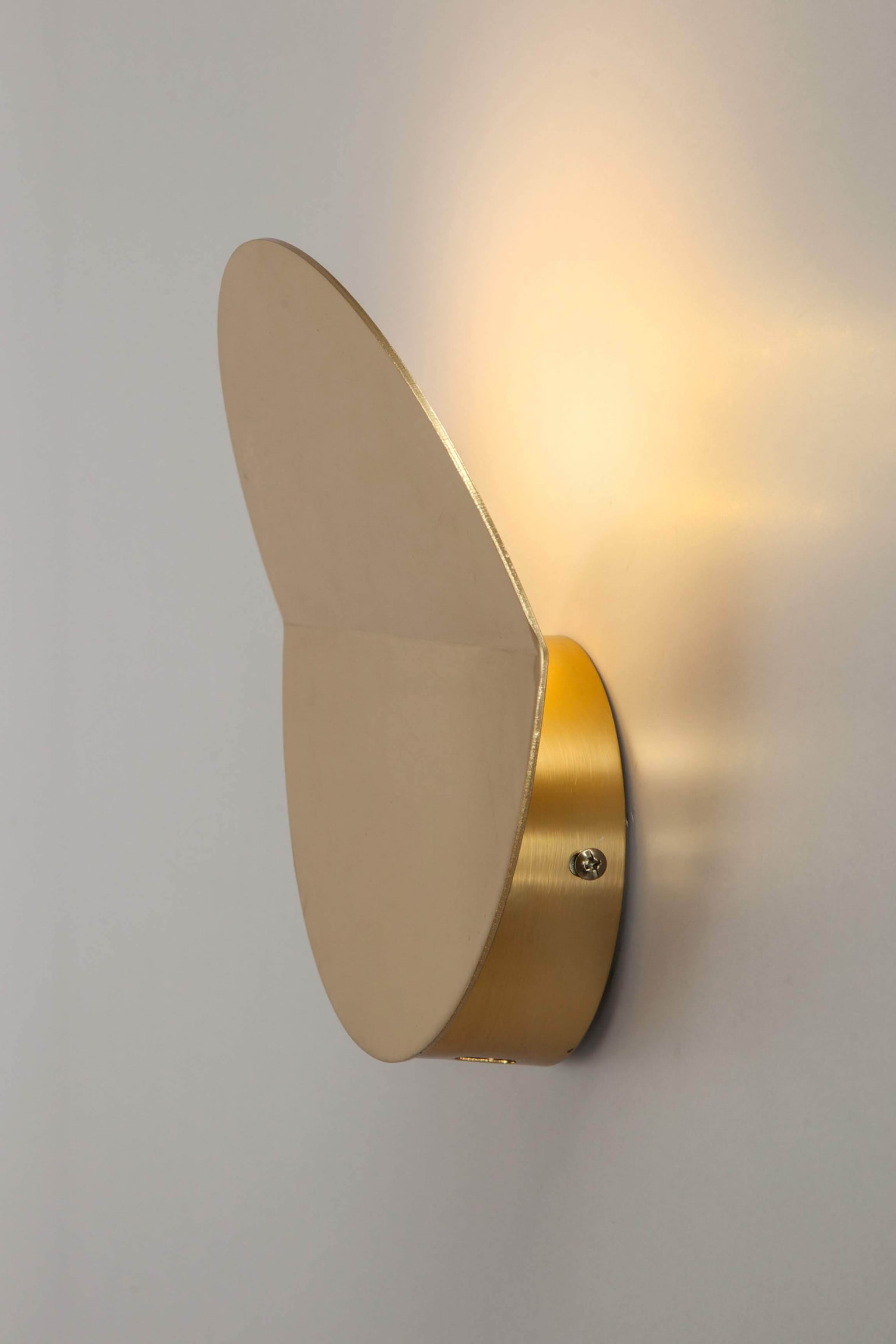 Round Diffused Wall Light - Gold/Dark Grey - 4