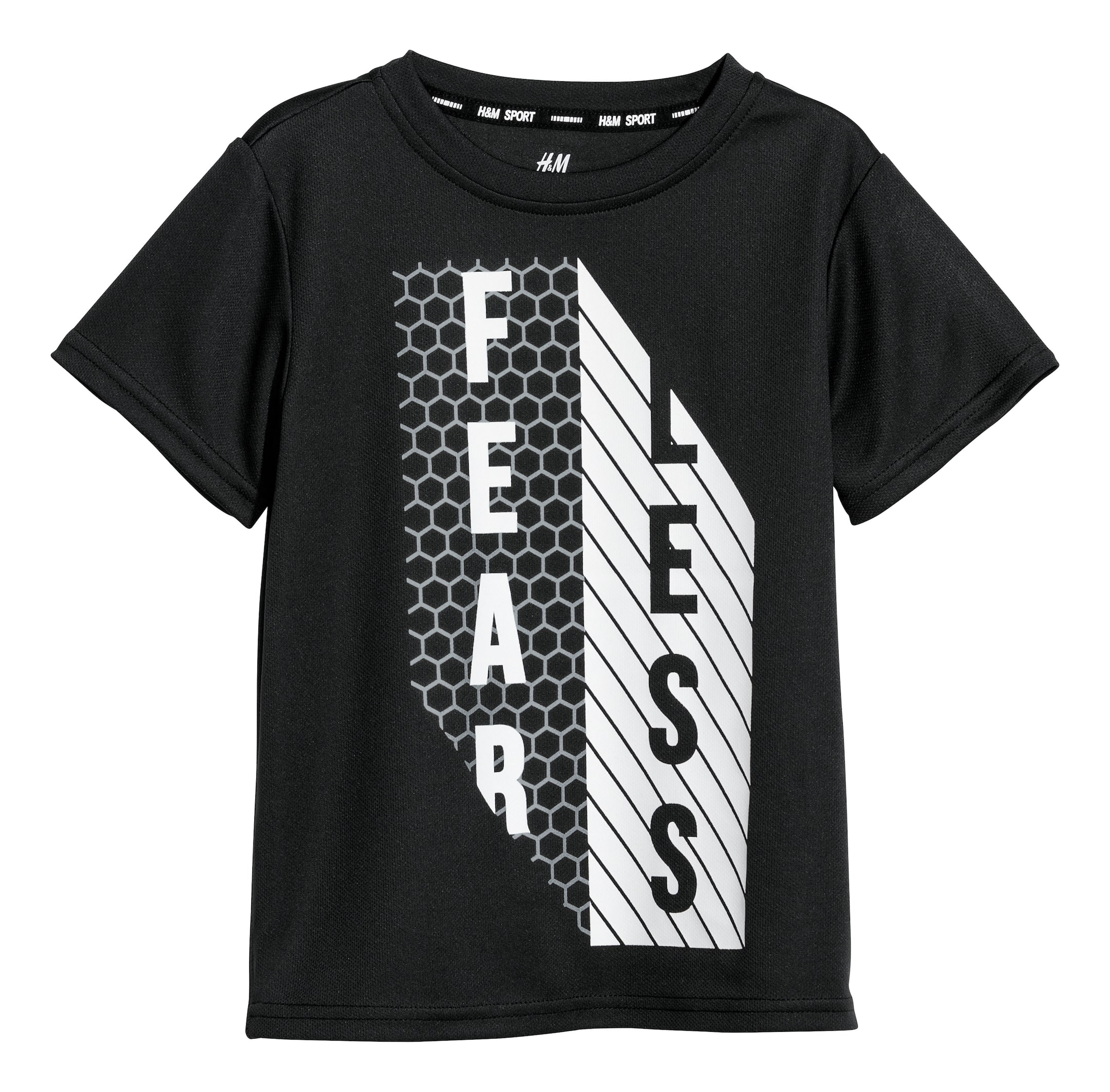 View larger image: T-shirt sport manches courtes - Black/white - Kids | H&M CA 1