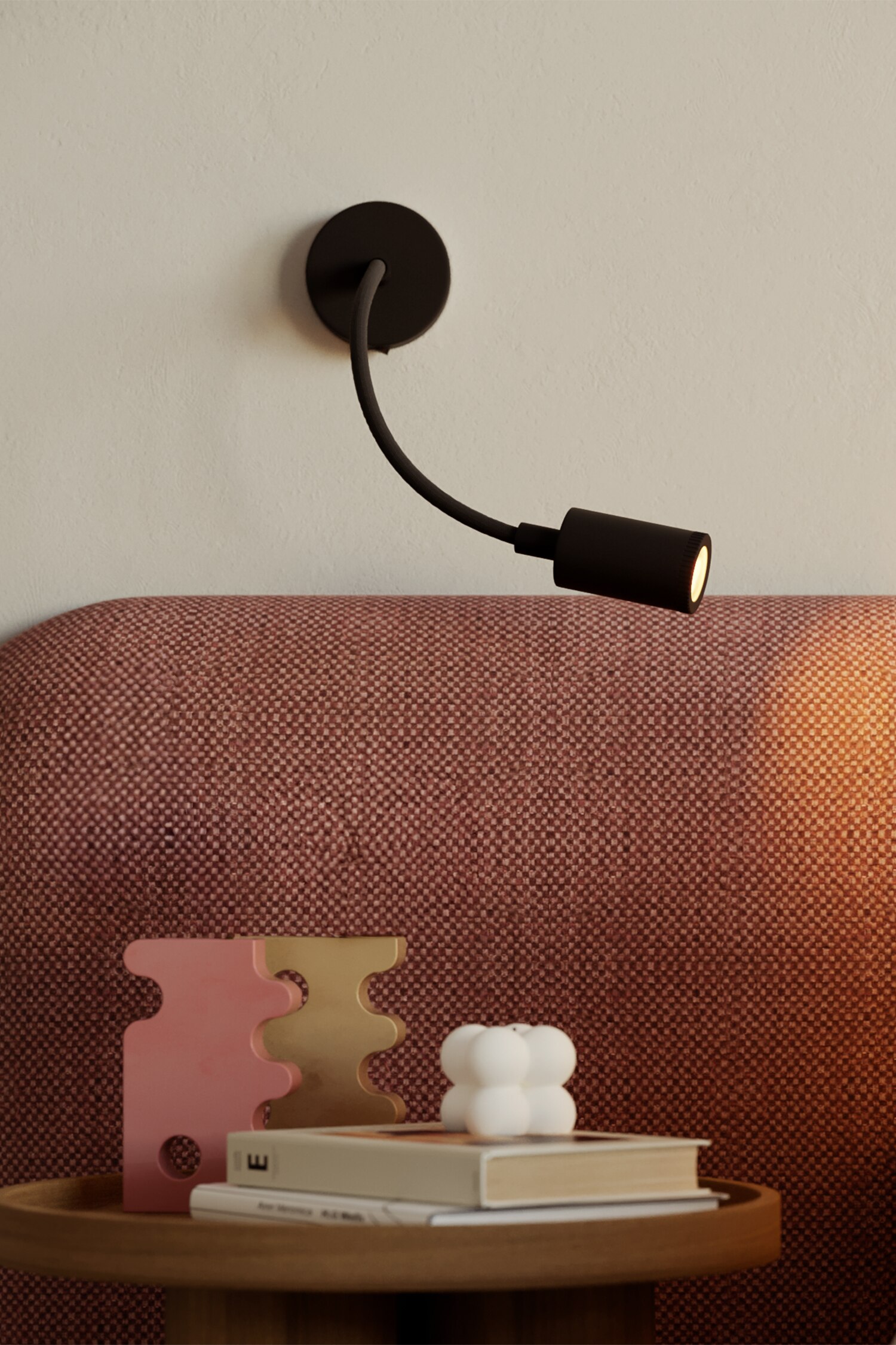 Set Of Two Flex Wall Sconces With Spotlight - Black/White