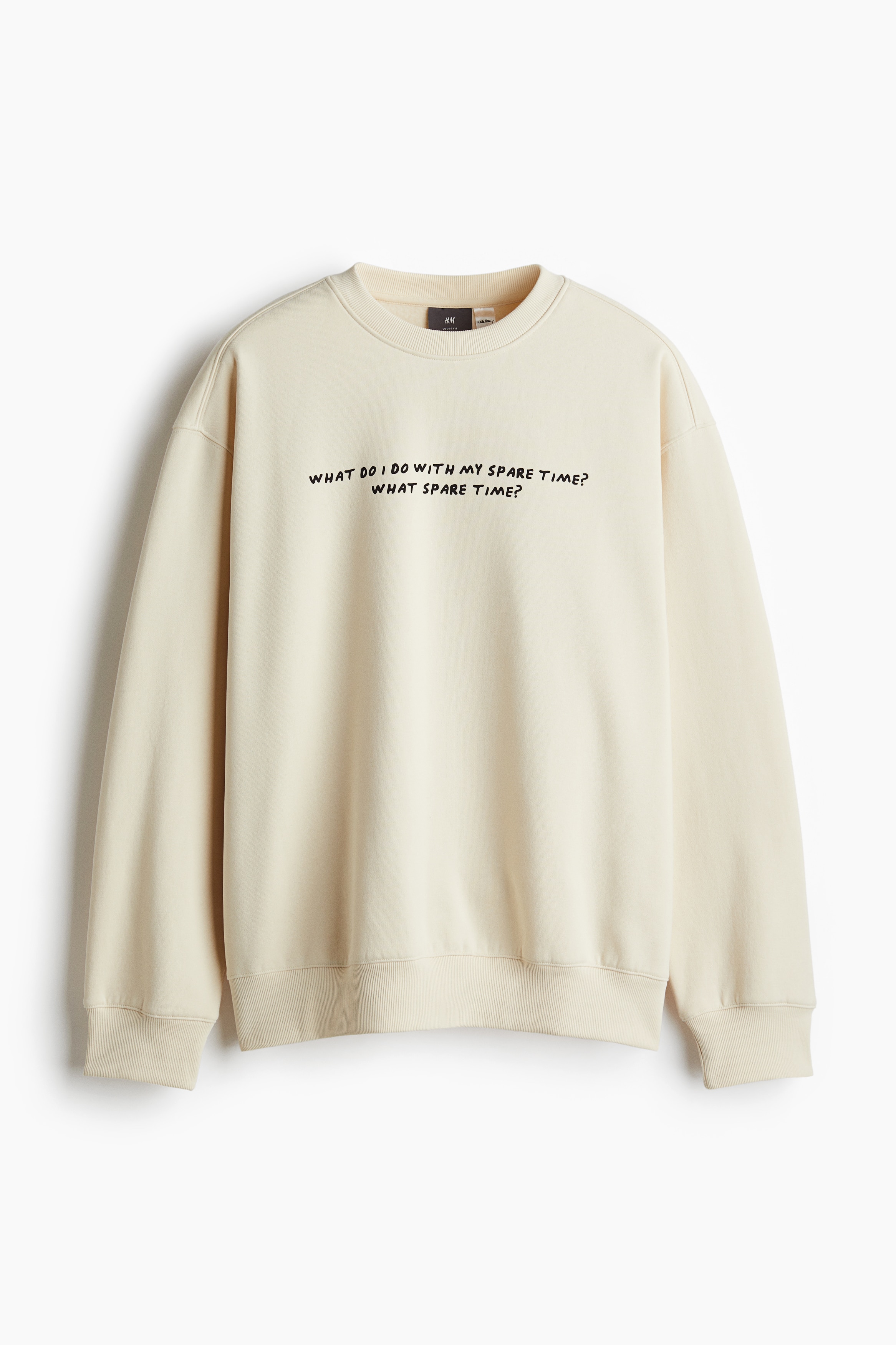 Loose Fit Sweatshirt - Light beige/Keith Haring - Men | H&M US