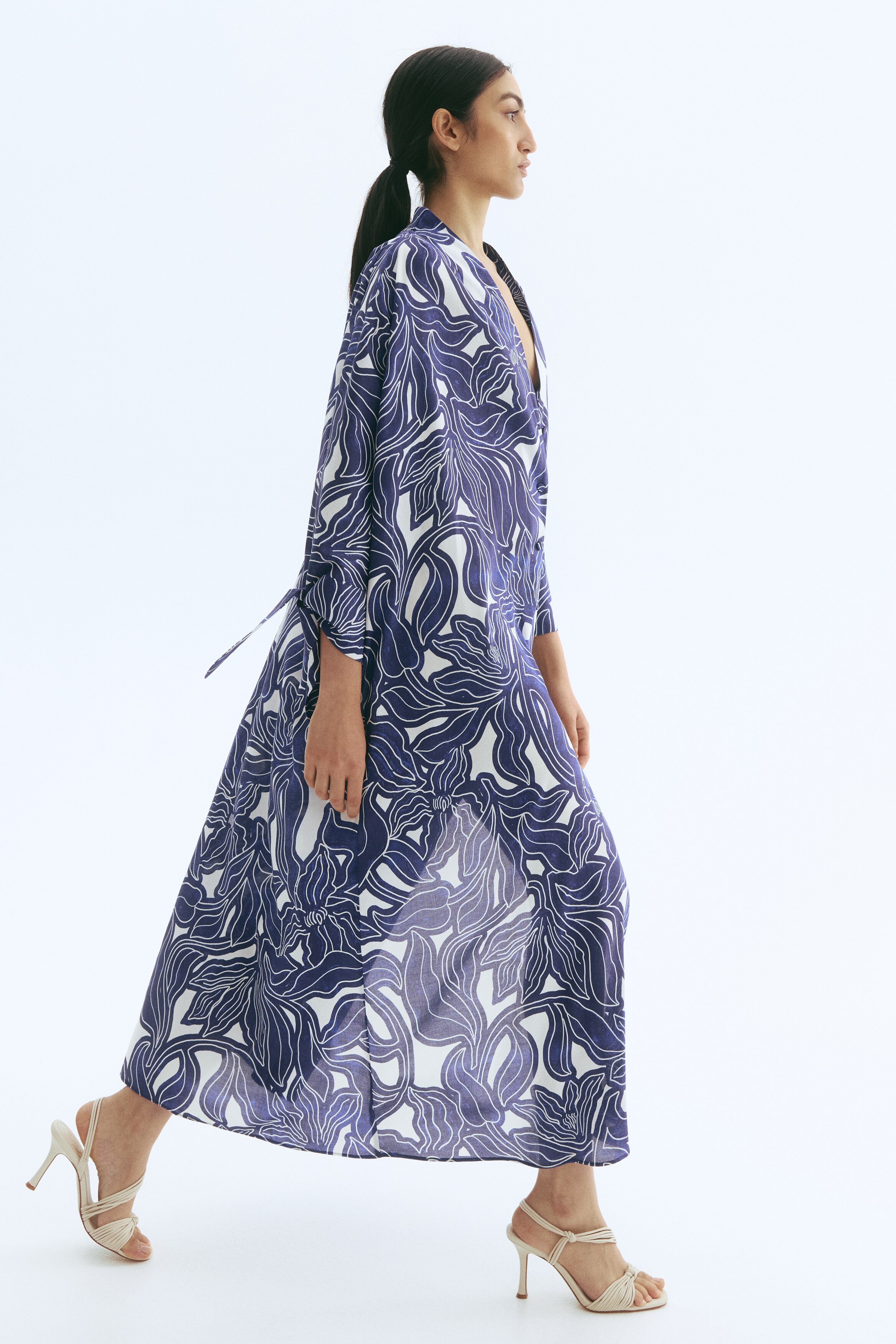 Tie-belt shirt dress