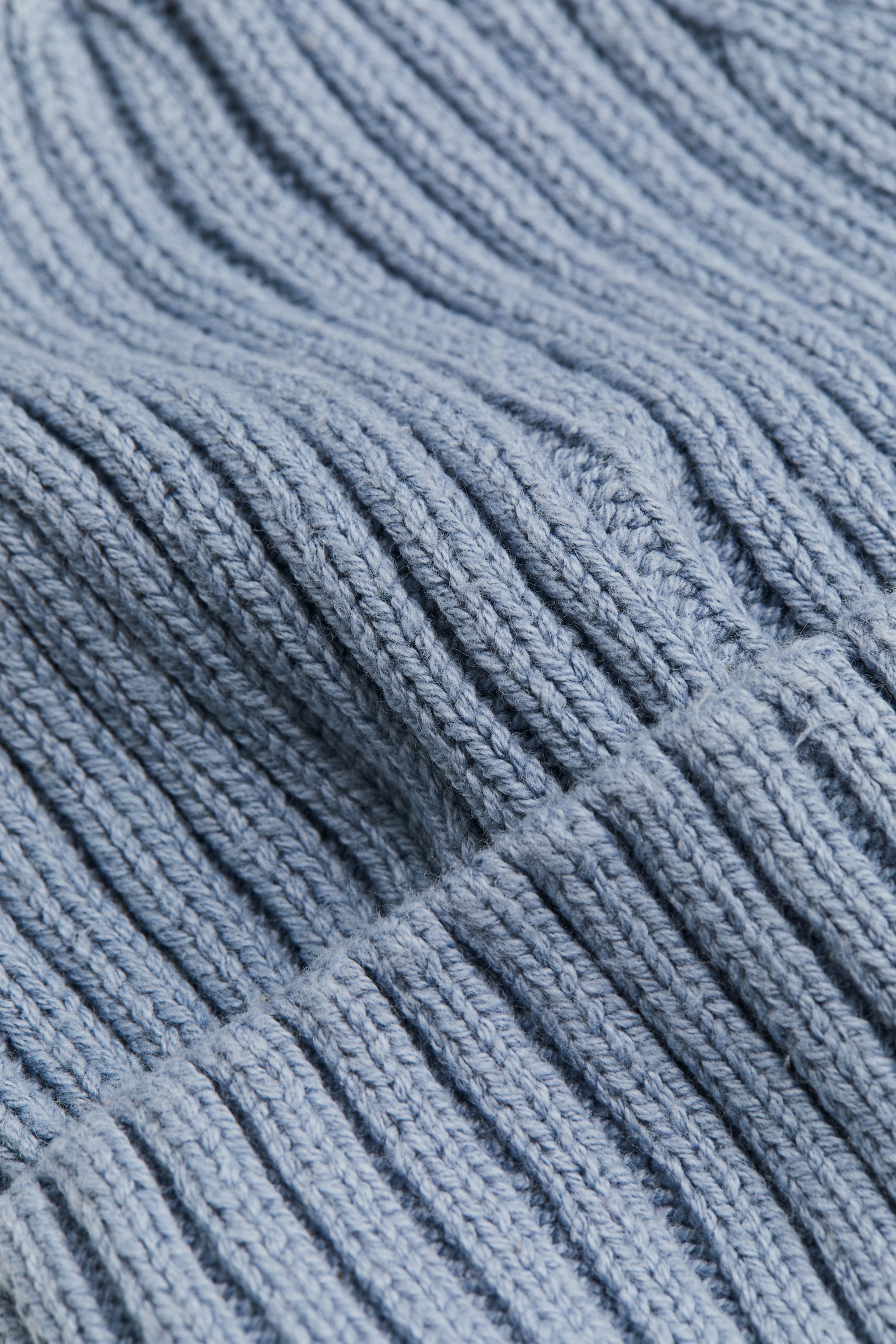 Rib-knit beanie - Light blue/Beige/Cream - 2