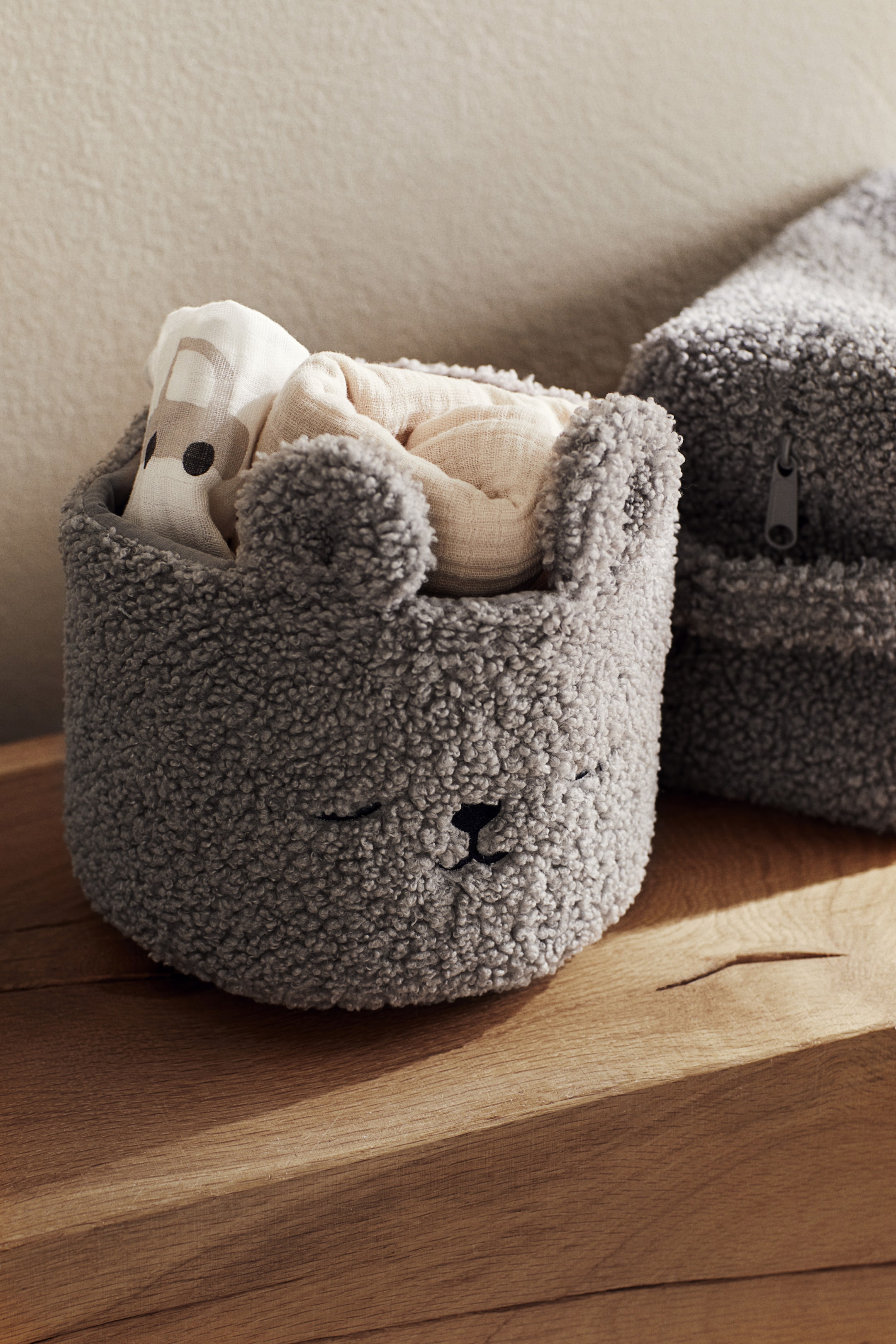 Teddy Fleece Storage Basket