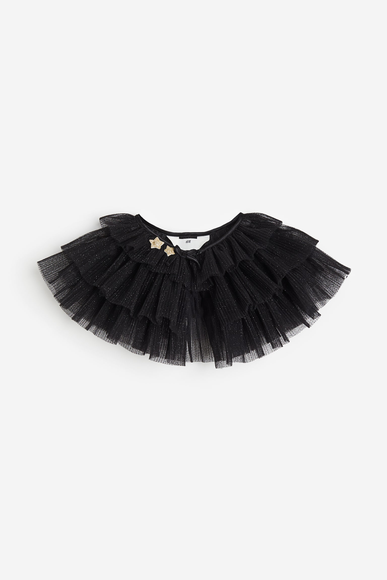 Tiered tulle cape - Black/Stars - 1