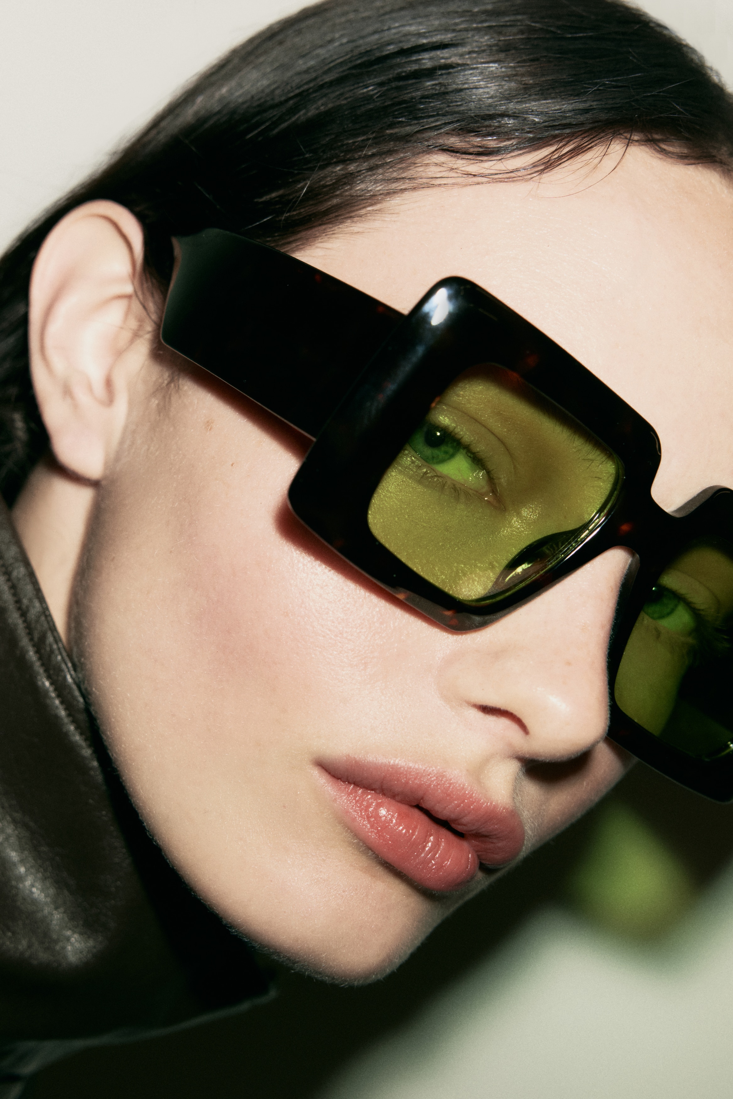 Τετράγωνα πολωτικά γυαλιά ηλίου - Σκούρο καφέ