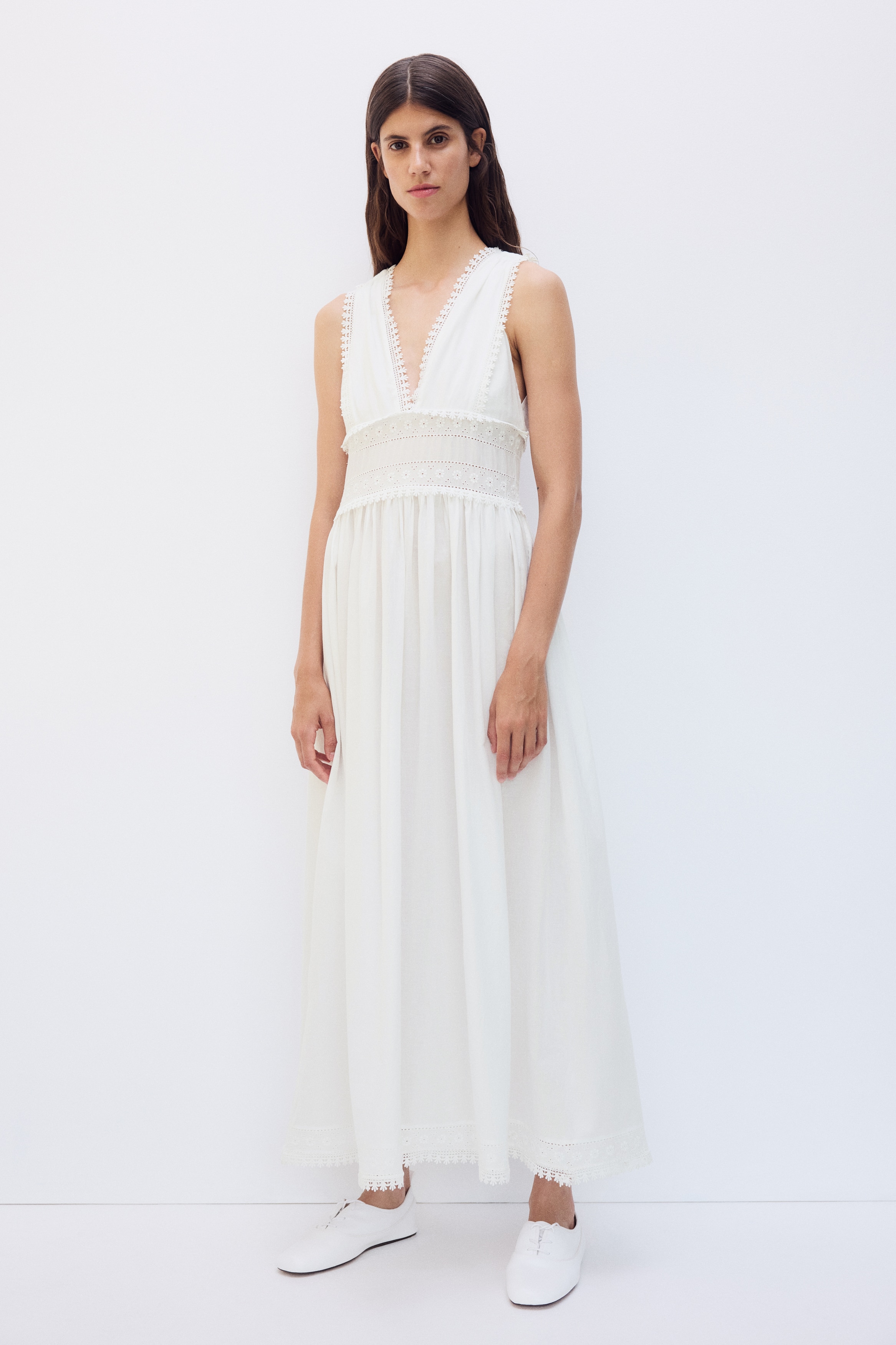 white lace nursing dress Momyknows White Lace Corset Square Neck Flare Sleeve Plus Size Maternity Photoshoot Maxi Dress, White / XXXL