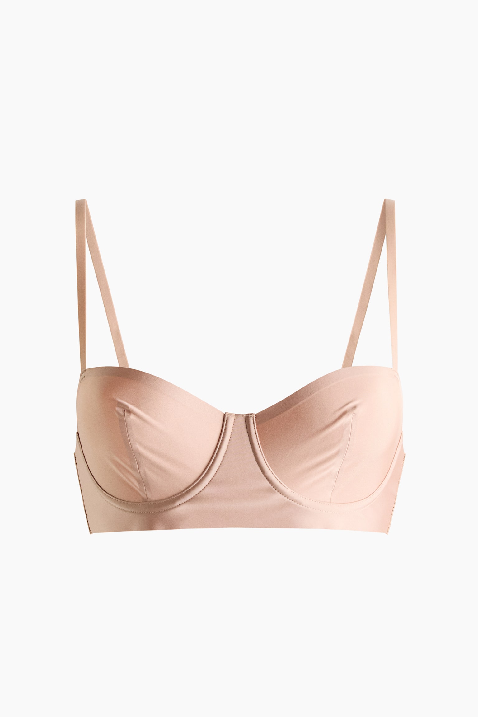 Biustonosz na fiszbinach - Beżowy/Czarny - 1