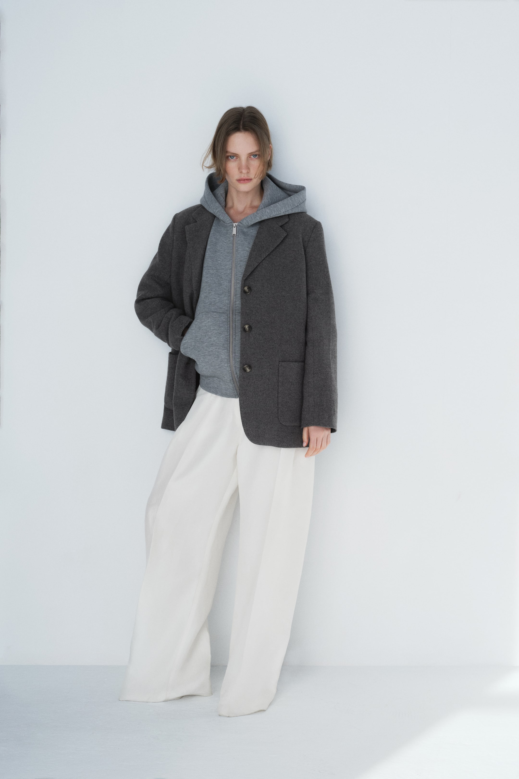 Agrandir l'image: Blazer en laine mélangée - Gris chiné - FEMME | H&M CH 3