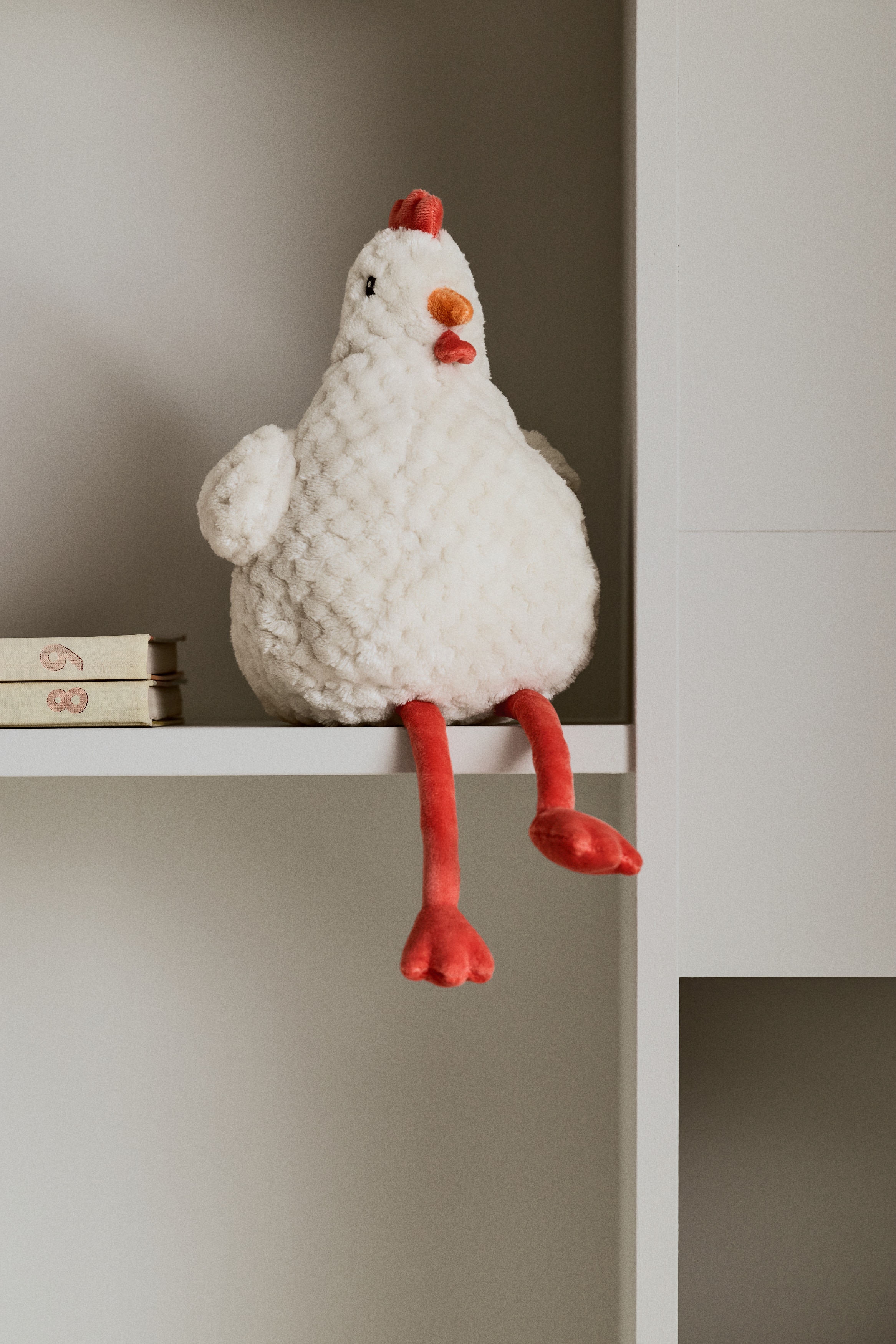 Hen-Shaped Soft Toy - Cream