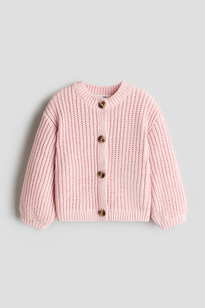 Cardigan aus Chenille - Hellrosa - 1