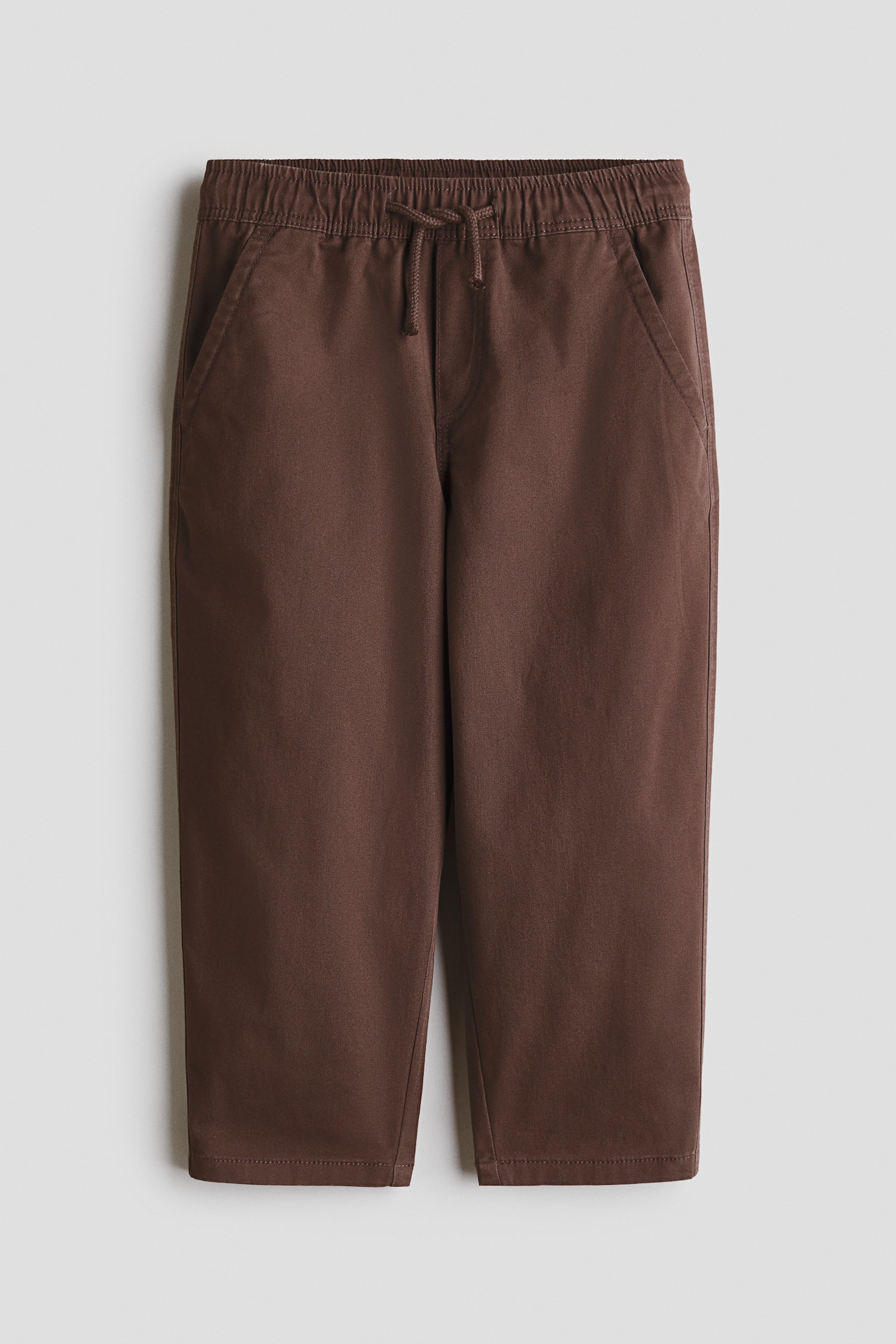 Cotton Twill Joggers - Dark brown/Dusty khaki green/Navy blue