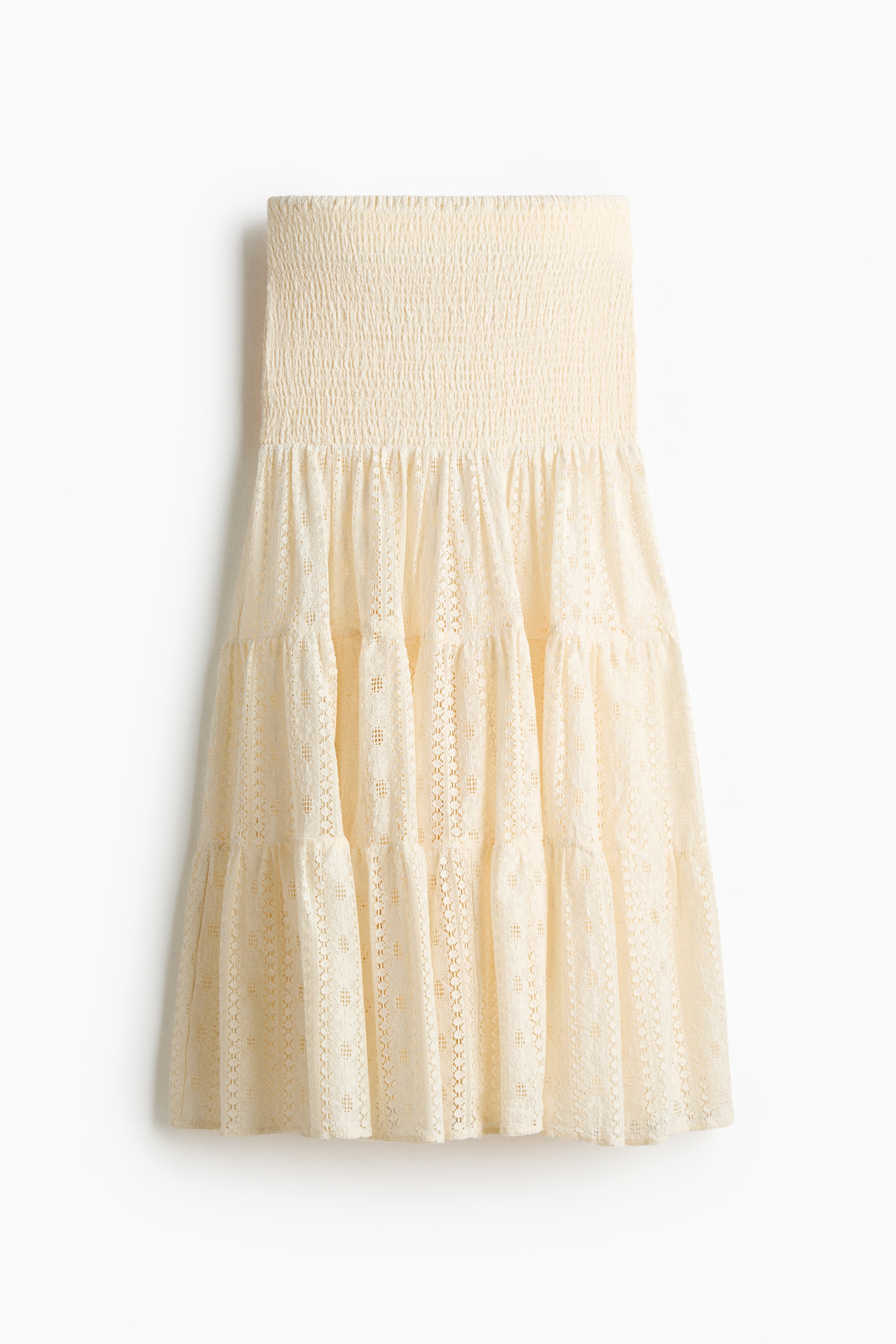 Tiered lace skirt - Cream