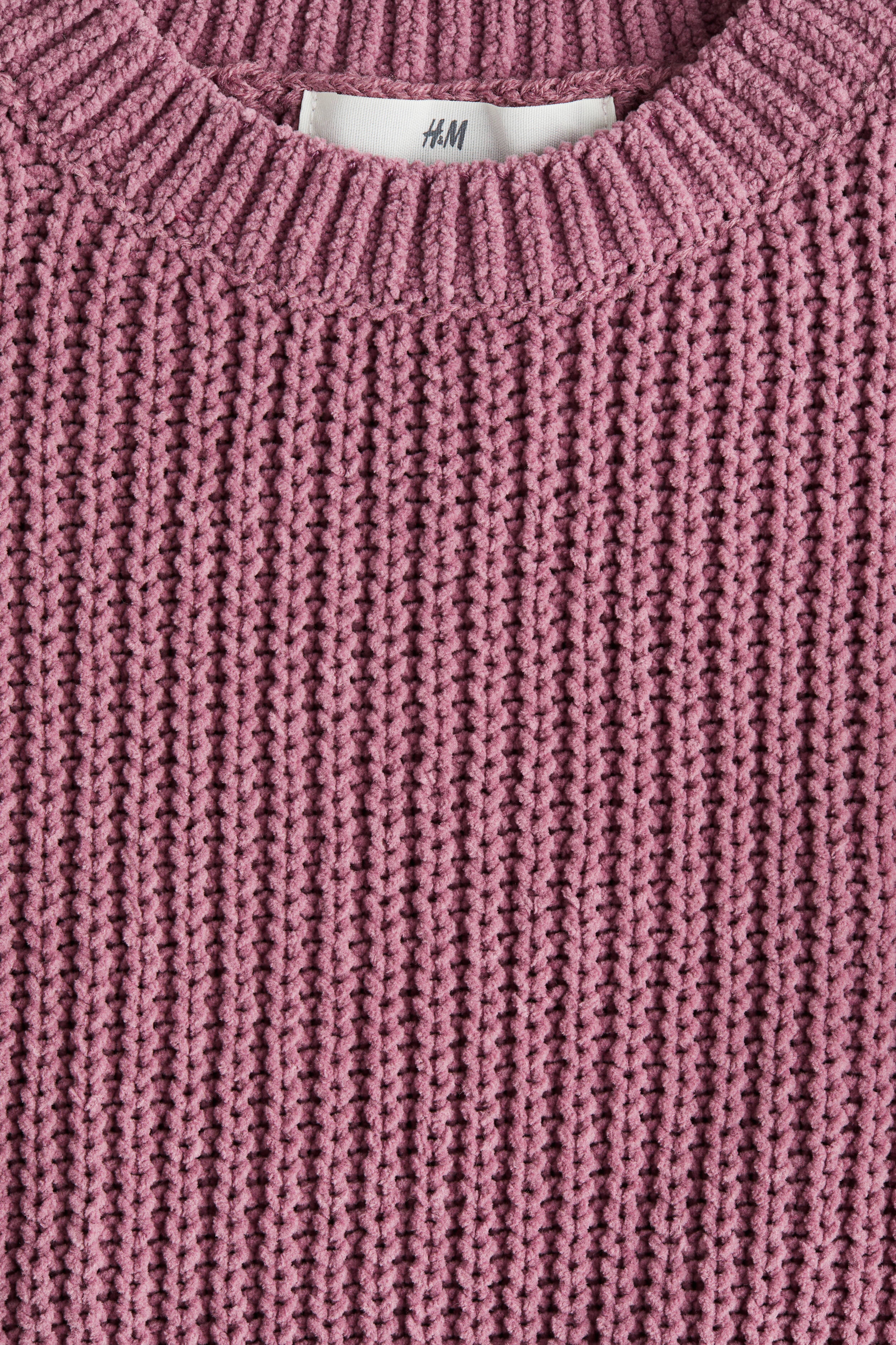 Strikket Tr je I Chenille M rk Rosa B RN H M DK Strikket Tr je I Chenille M rk Rosa B RN H M DK