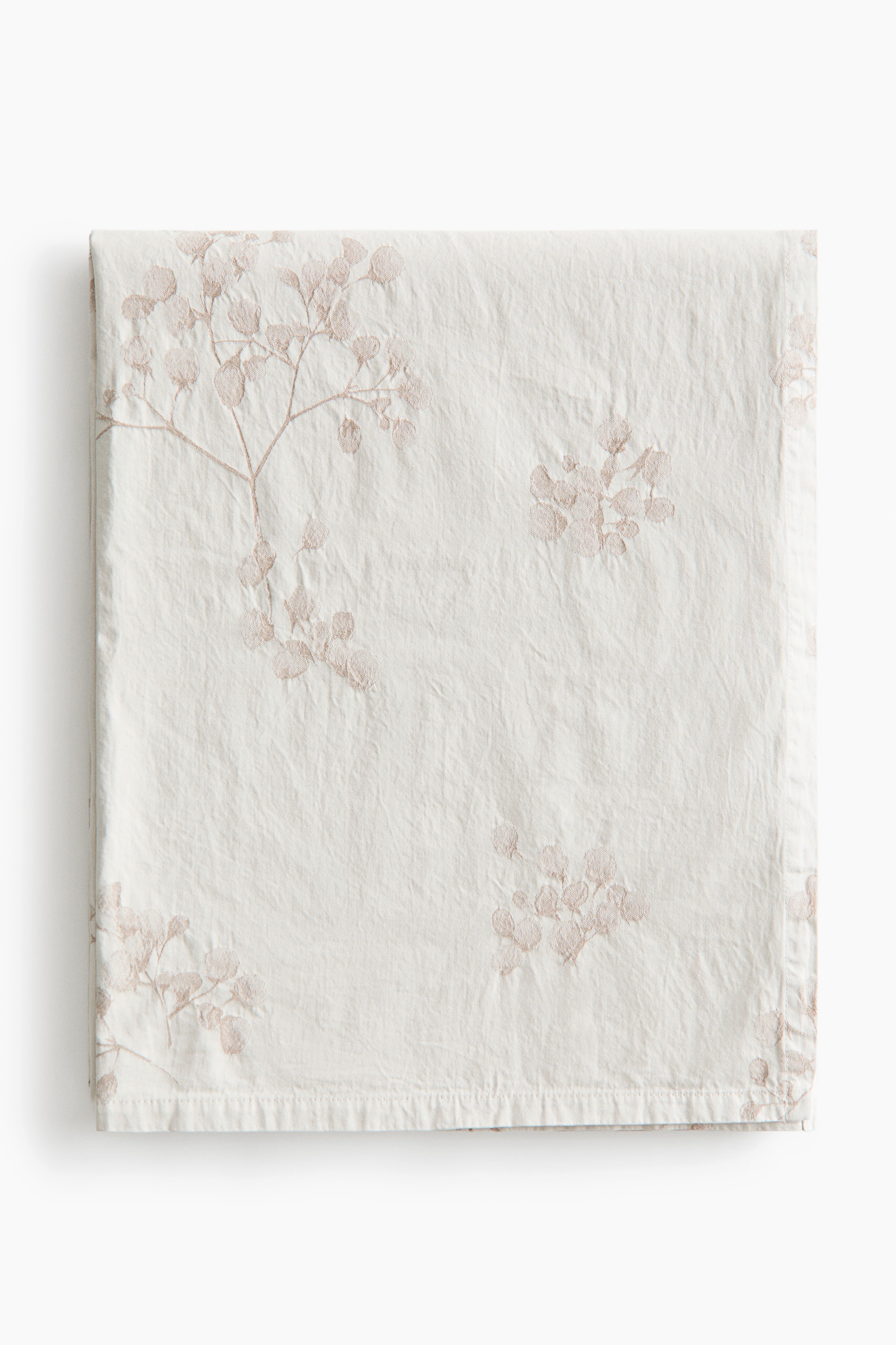 Jacquard-Weave Sateen Tablecloth