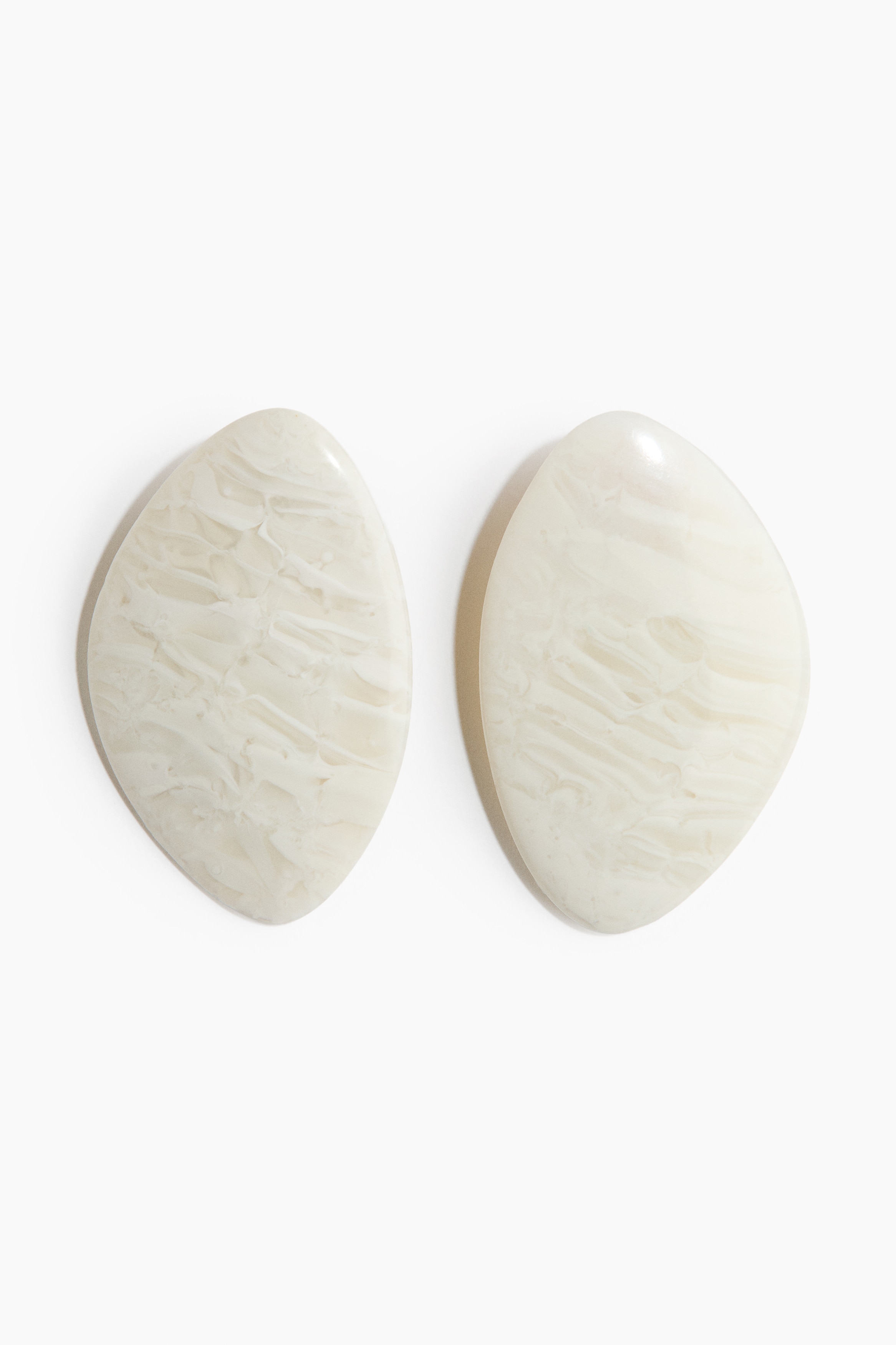 Statement earrings - Creme/Marmoreado