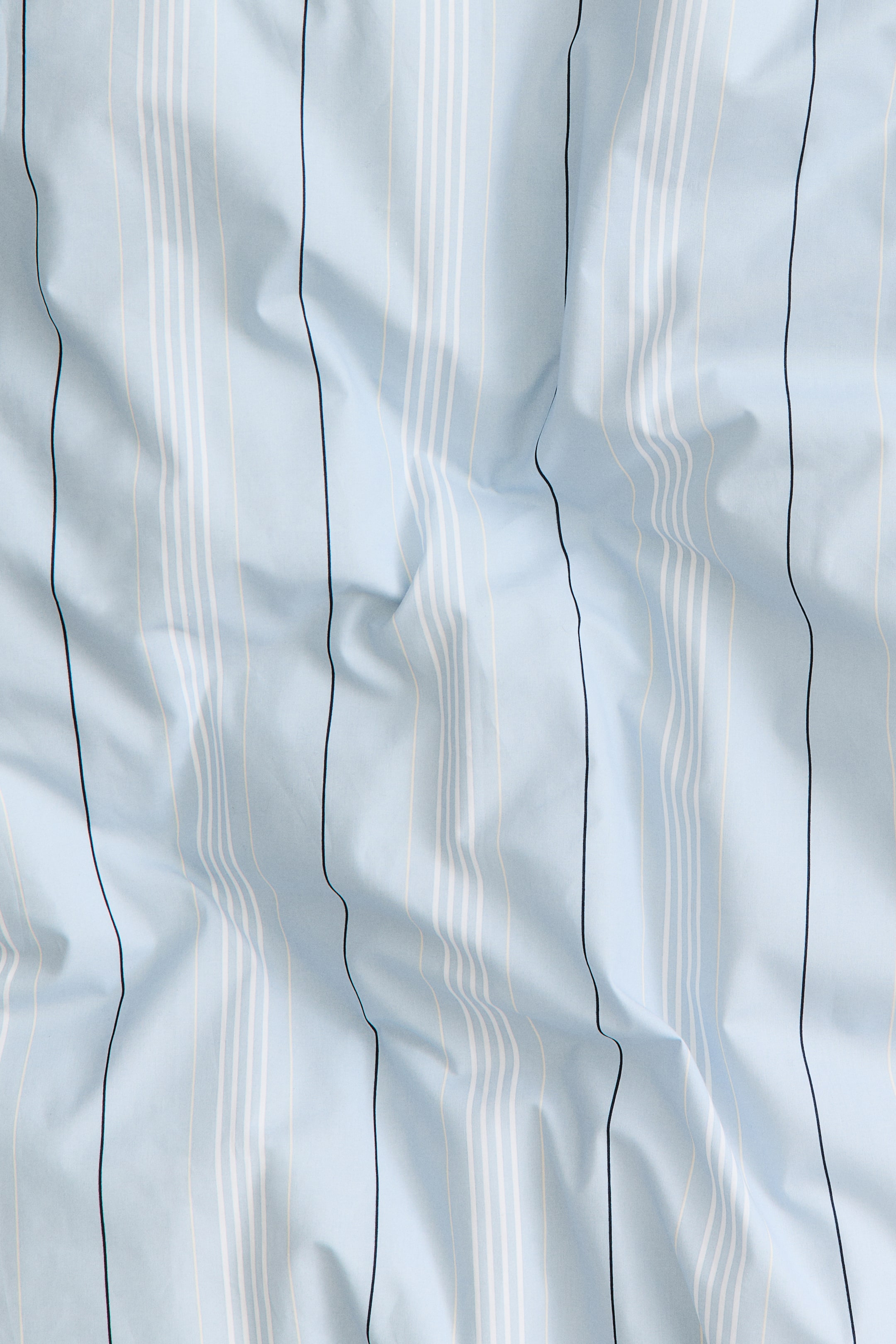 이미지 확대 보기: Cotton percale single duvet cover set - Light blue/Striped | H&M KR 2