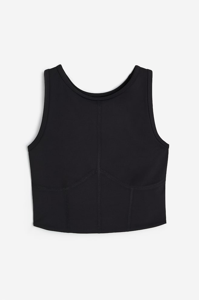 DryMove™ Medium Support Sports bra - Black/Grey/Light teal - 1