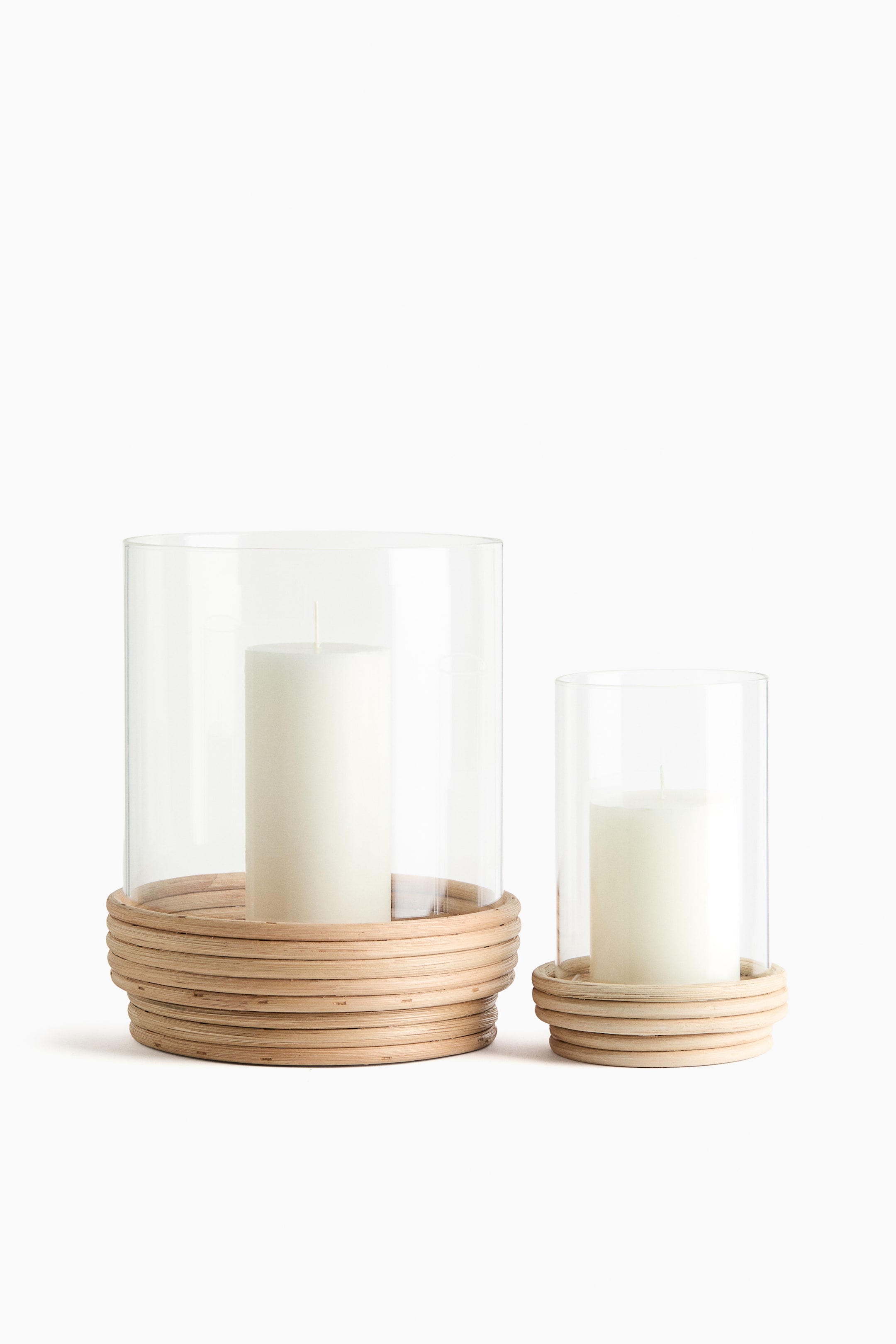 Small Glass Hurricane Candle Holder