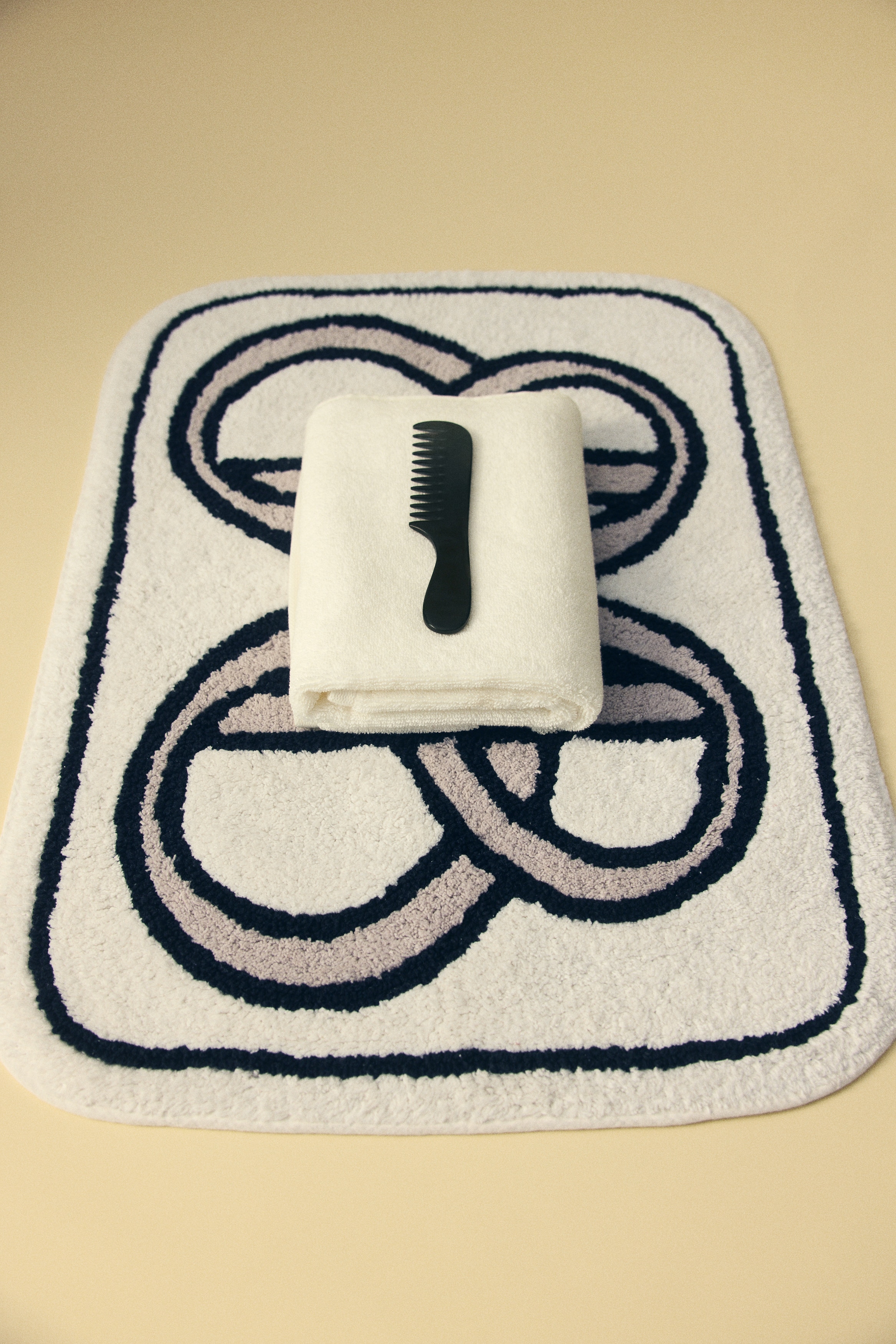Tappetino da bagno con motivo - Bianco/BM