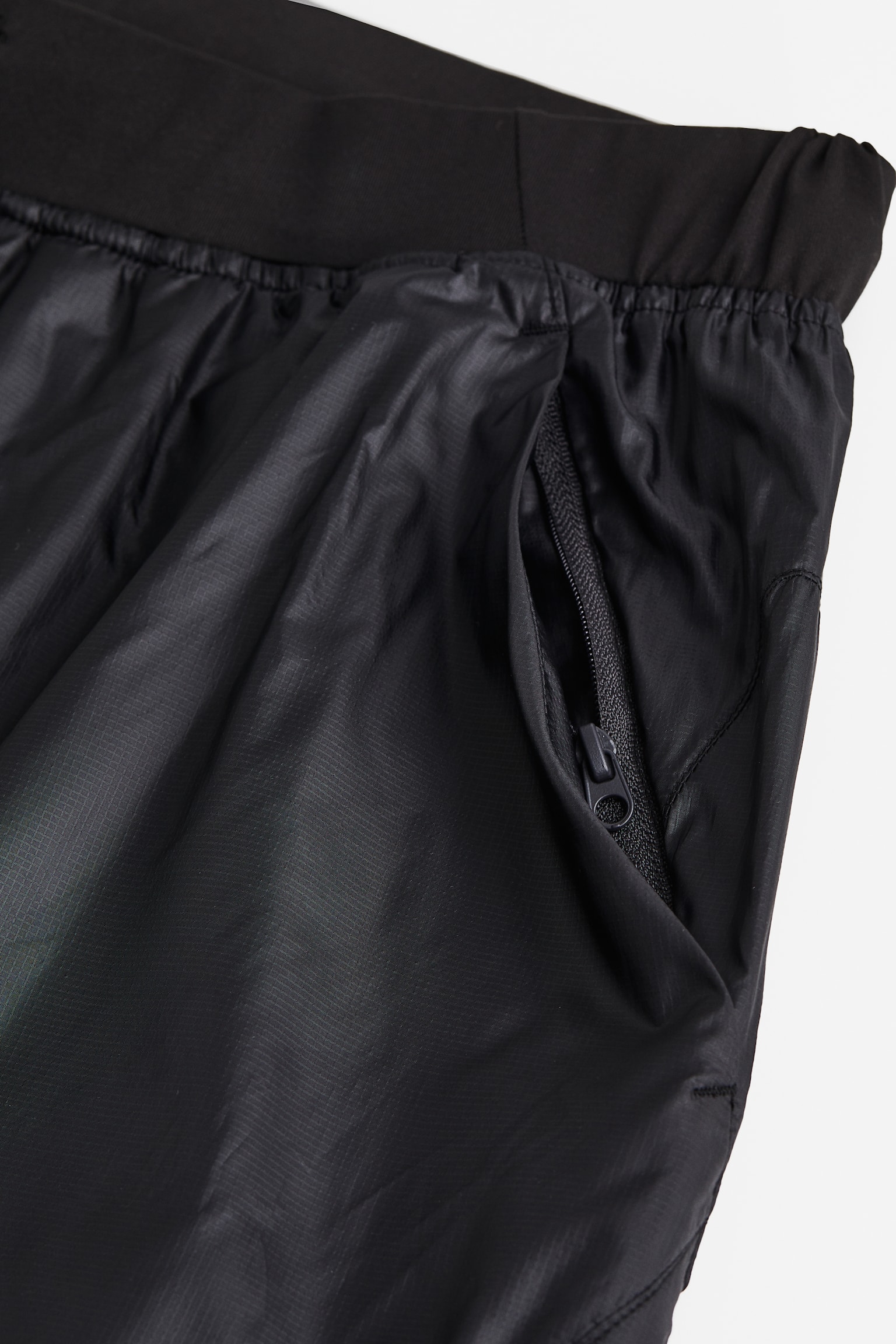 Windproof Double Layer Running Shorts - Black/Light grey/Grey/Sage green/Khaki green - 3