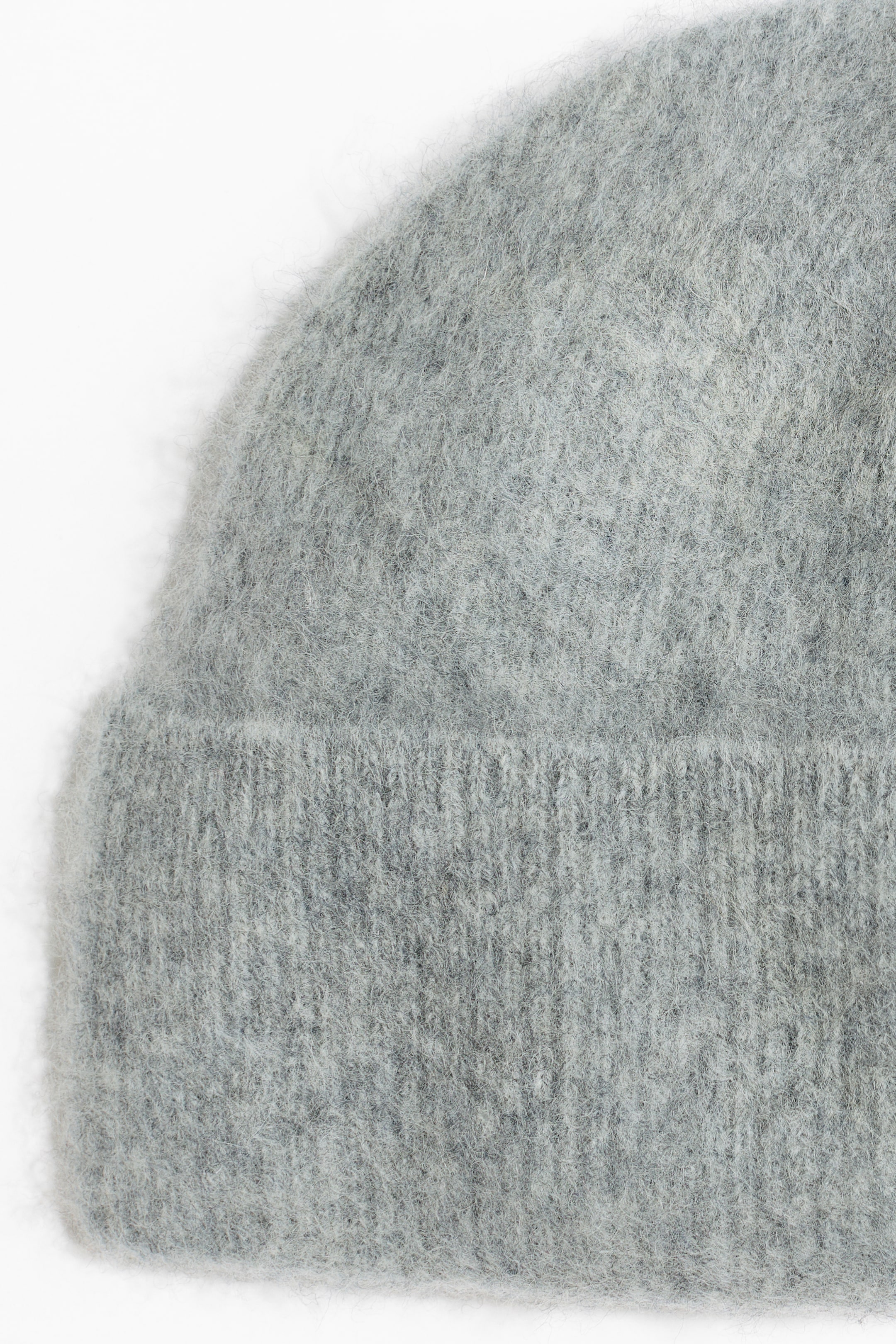 Rib-Knit Wool Beanie