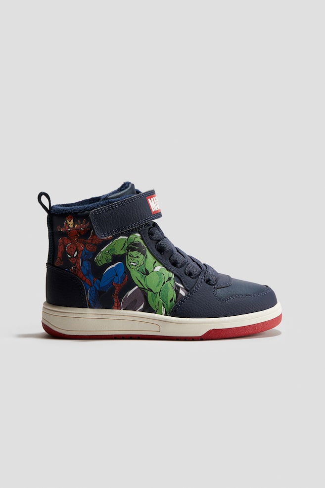 Sneakers montantes chaudement doublées - Bleu foncé/Marvel Comics/Gris foncé/Spider-Man/Noir/Minecraft/Noir - 1