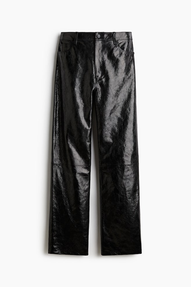 Leather trousers-Black - 1