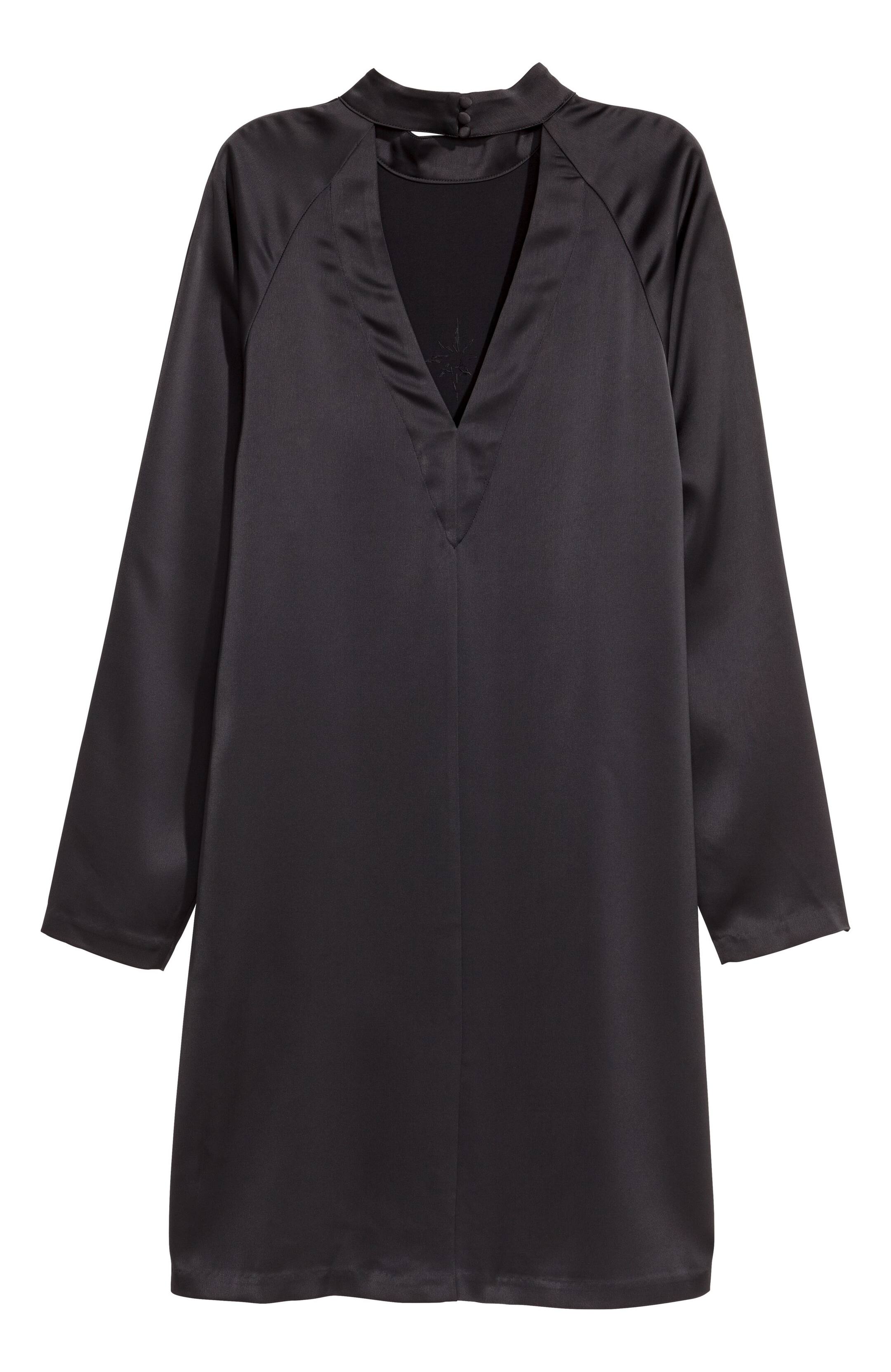 View larger image: Satin dress - Black/Sparkly stones - Ladies | H&M IE 2