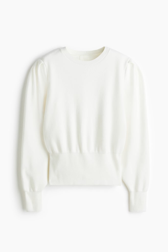 Top with Shoulder Pads - White/Dark green - 1