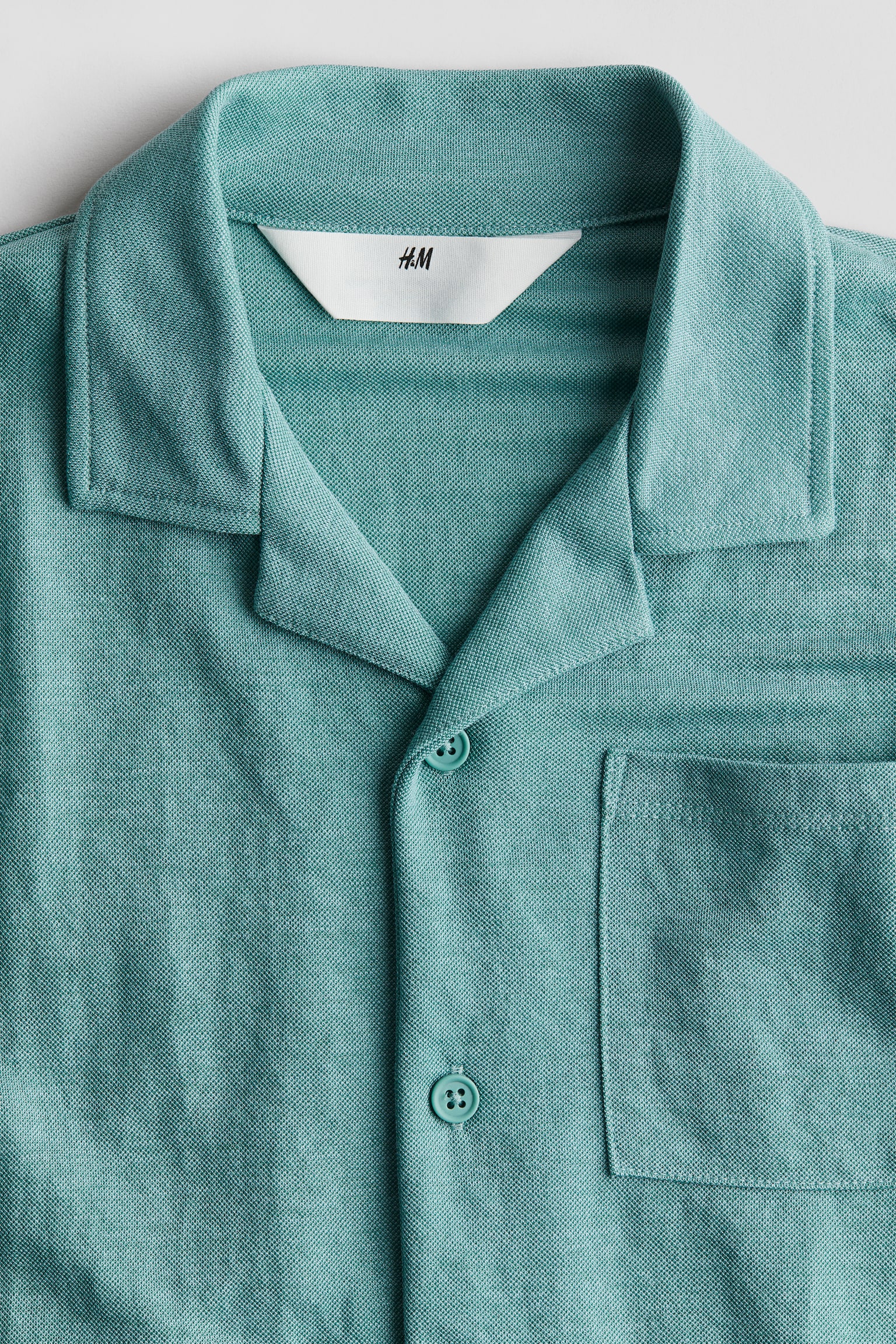 Piqué resort shirt - Turquoise - 2