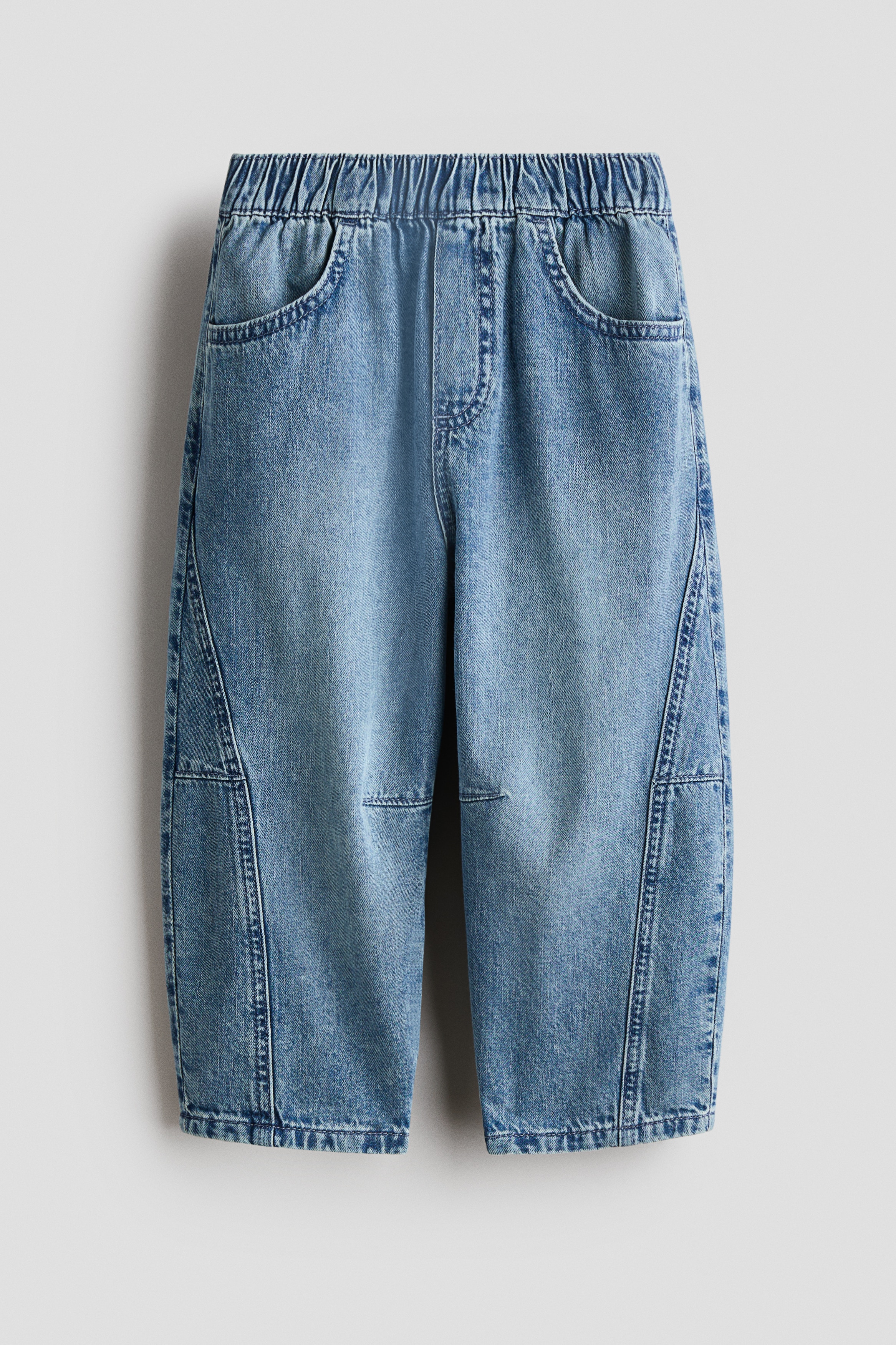 Barrel-Leg Denim Joggers - Light denim blue/Pale denim blue