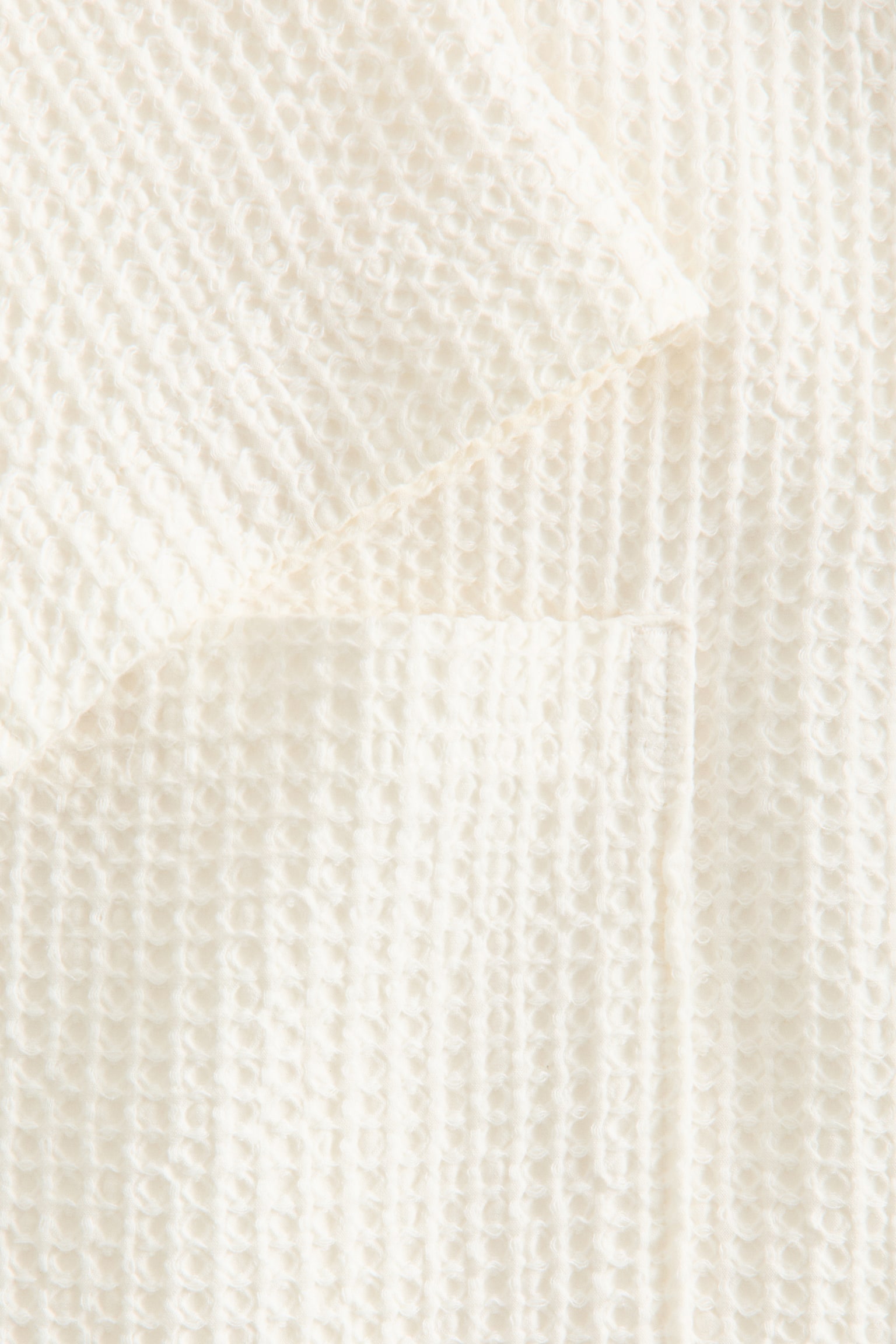 Халат із вафельною текстурою - Білий/Темно-бежевий/Світло-жовтий/Пудрово-рожевий - 3