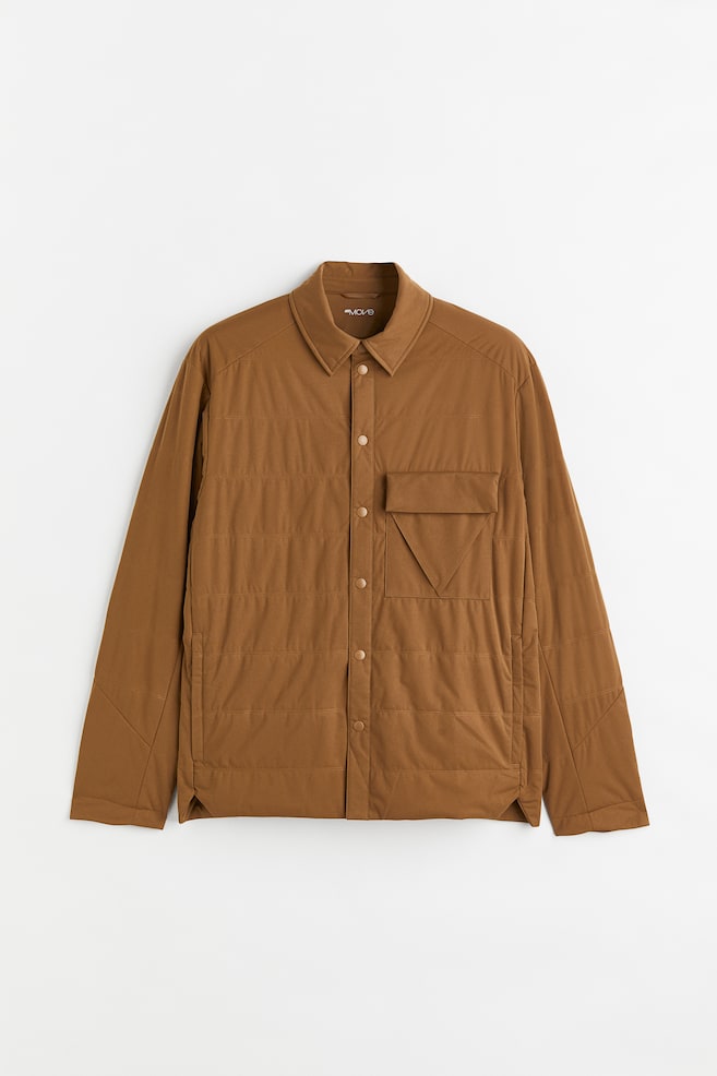 Regular Fit Outdoor overshirt - Light brown/Black/Bright blue - 1