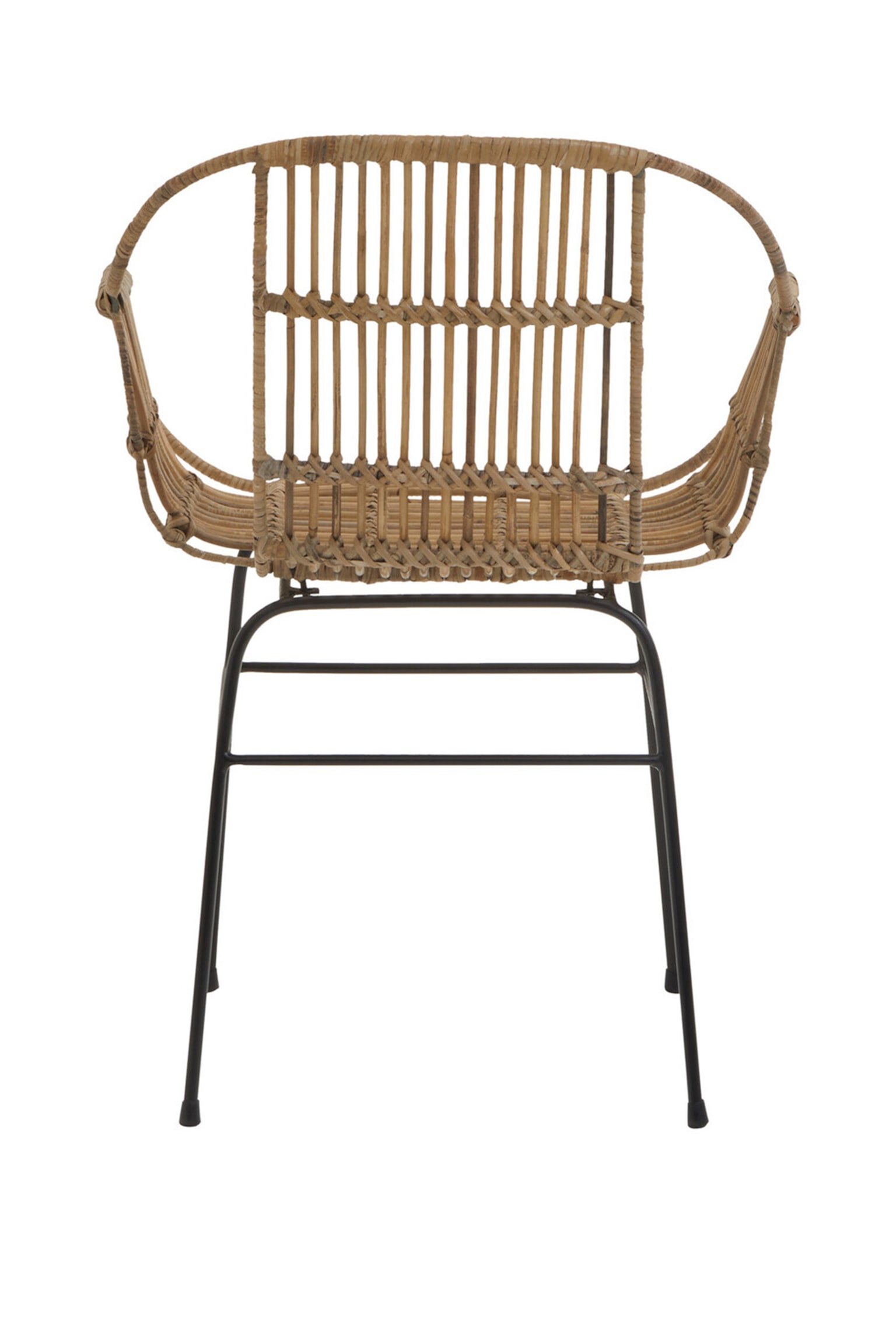 Java Rattan And Metal Armchair Chair - Natural - 3