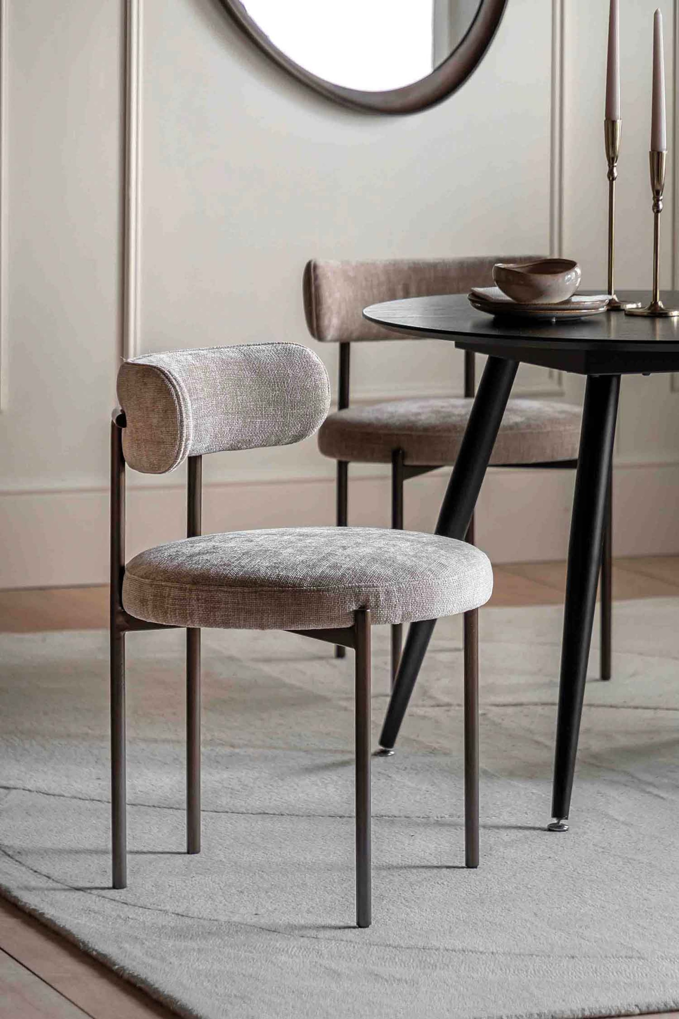 View larger image: Metal Frame Dining Chair (2pk) - Natural - Gallery Direct - Home All | H&M GB 1