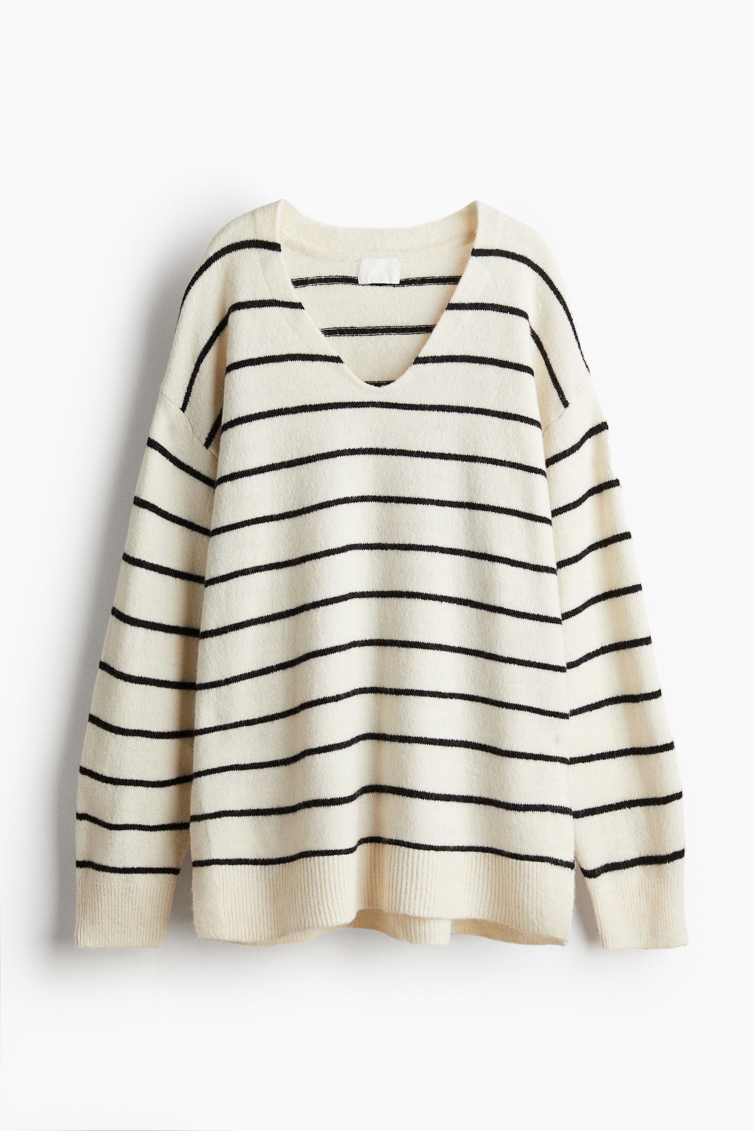 Oversized jumper - Cream/Striped/Black/Grey marl/White/Black/Striped/Pale yellow/Light beige/Black striped/Black/White striped - 2