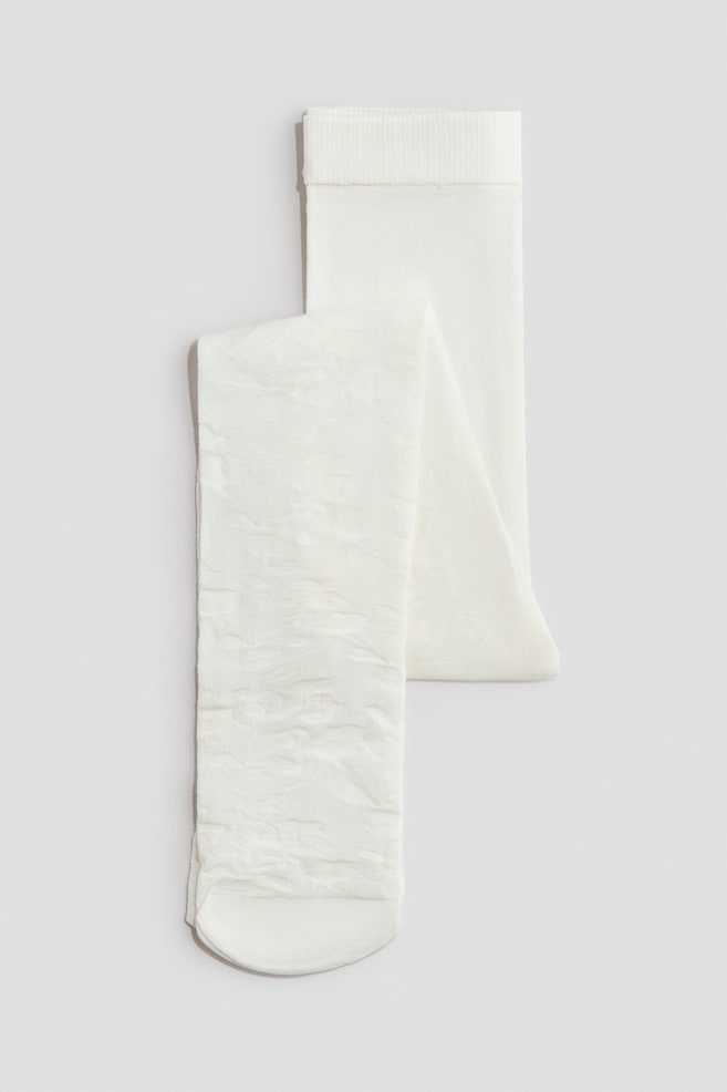 Tights - Cream/White/Raspberries - 1